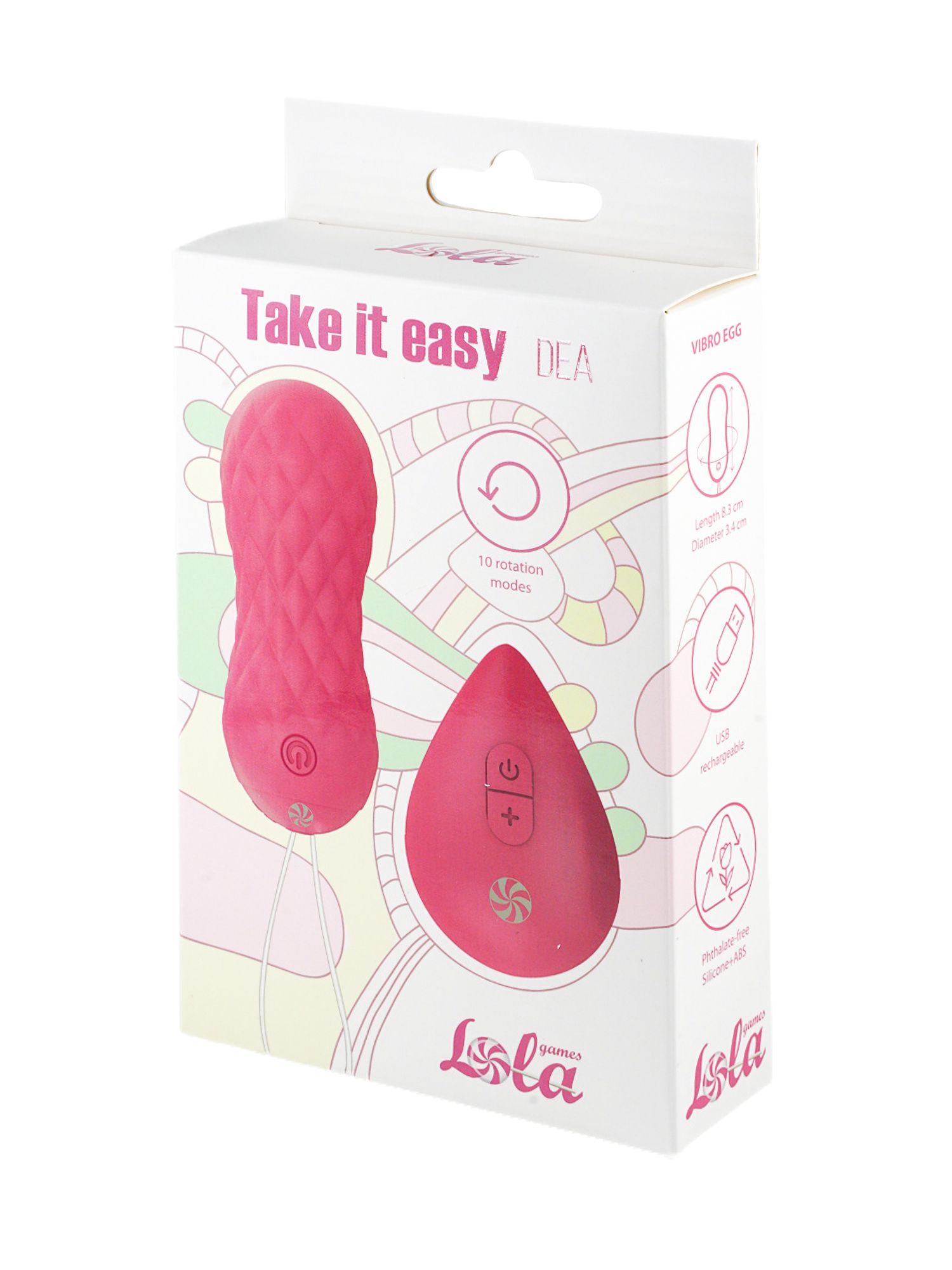 вращающиеся виброшарики на пульте take it easy dea pink 9021-04lola в СПб