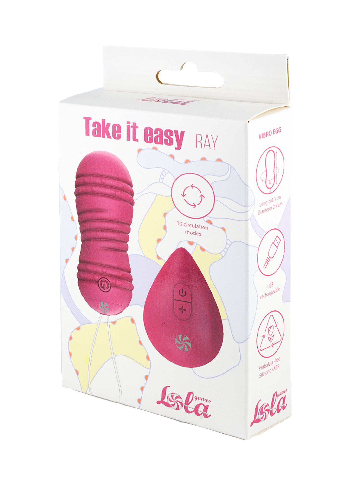 виброшарики с циркуляцией на пульте управления take it easy ray pink 9021-10lola в СПб