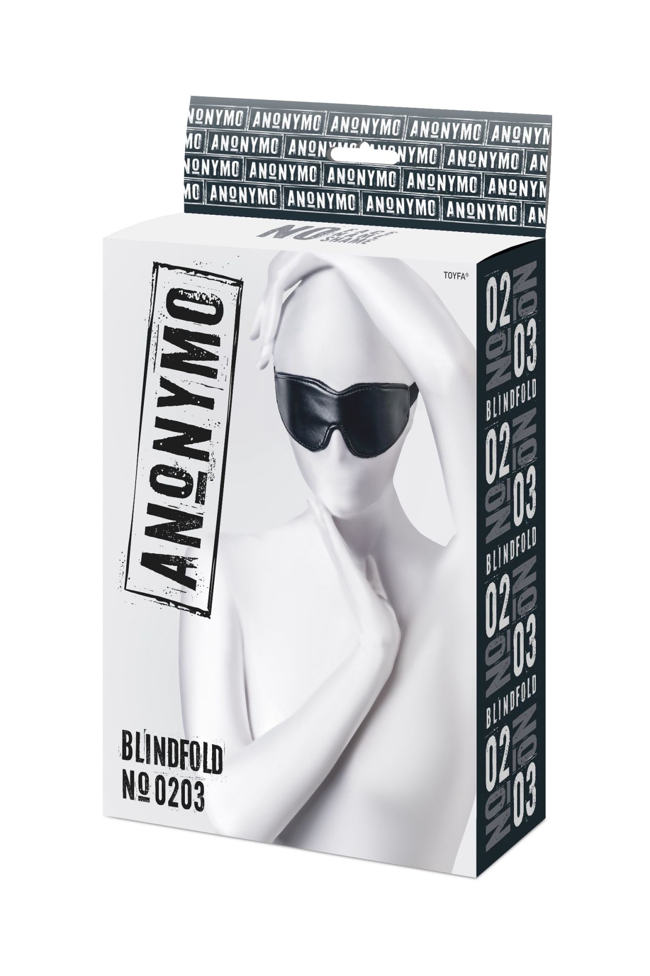 маска anonymo, pu кожа, черная, 26,5 см в СПб