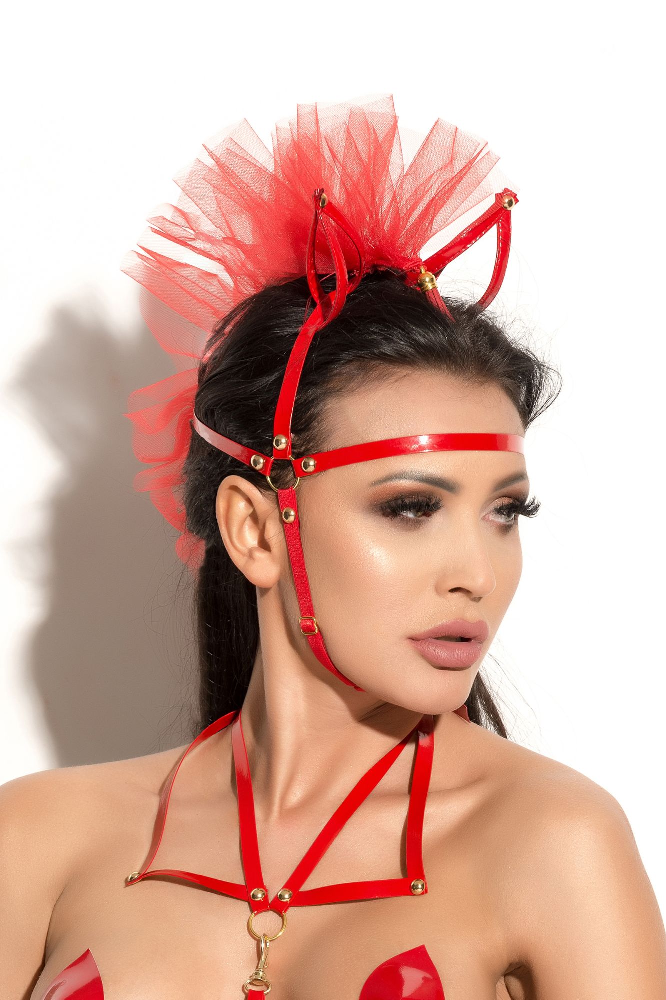 маска с ушками me seduce queen of hearts allure, красная, os в СПб