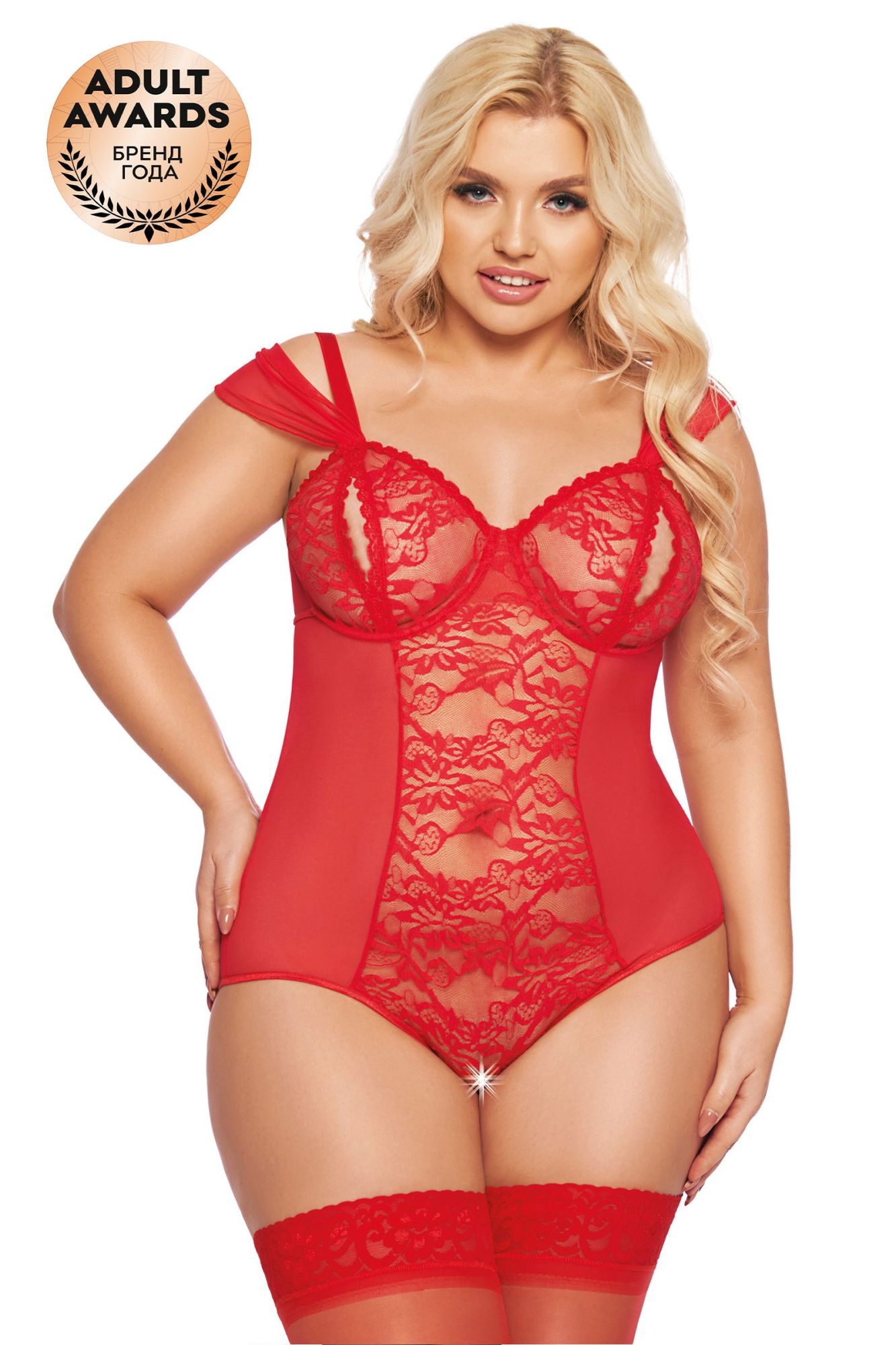 Эротическое боди softline collection dora, красный, xxl в СПб
