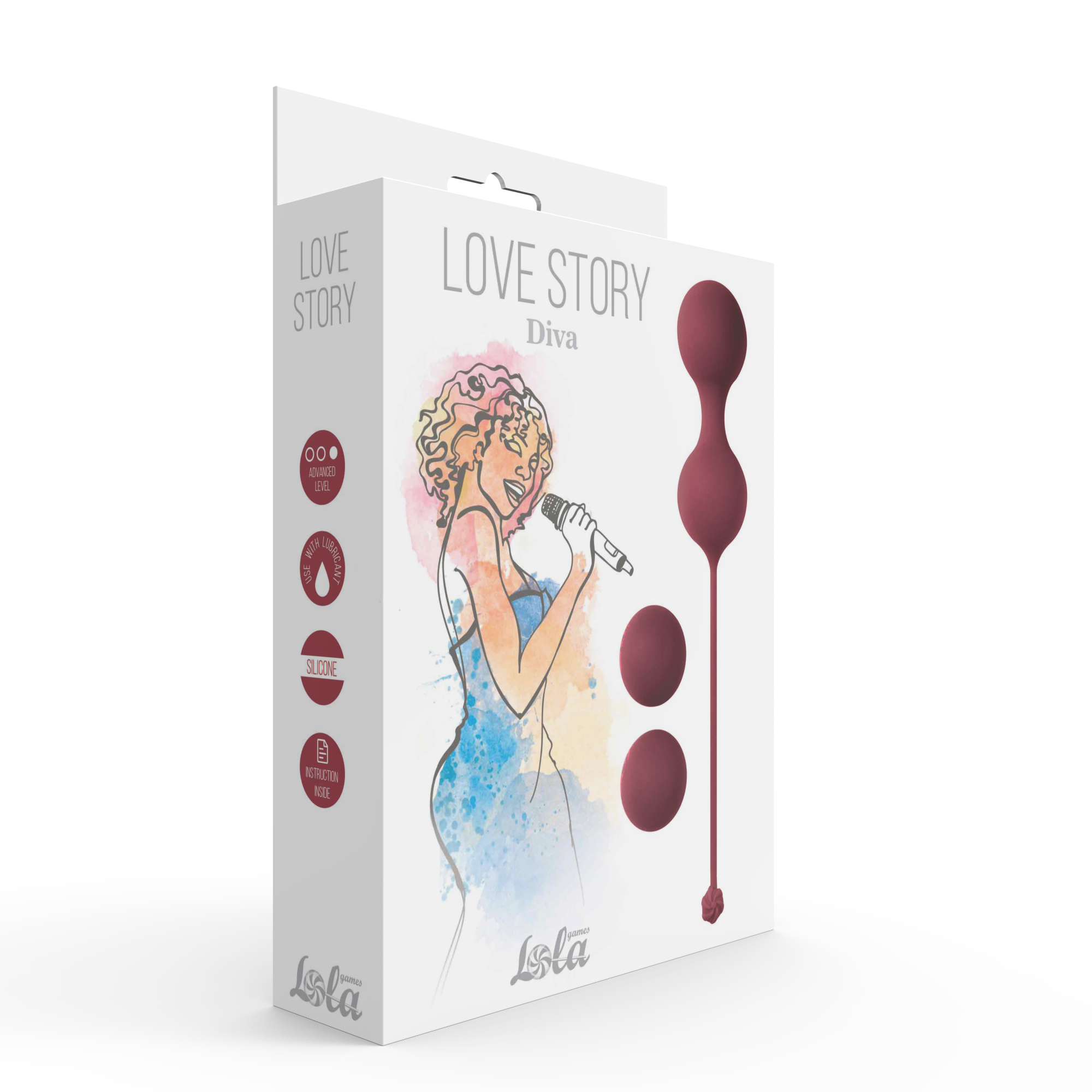 набор вагинальных шариков love story diva wine red 3012-02lola в СПб