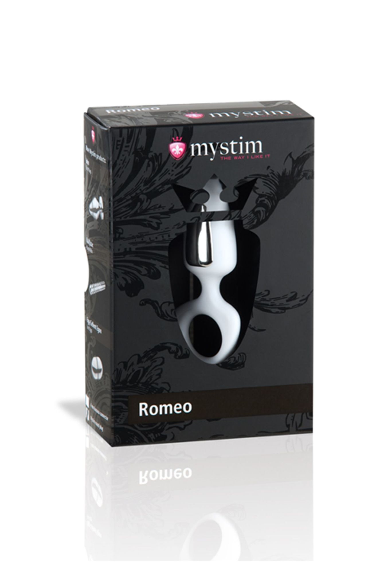 анальная пробка mystim romeo, электростимуляция, пластик, белый, 8,5 см, ø 3,5 см в СПб