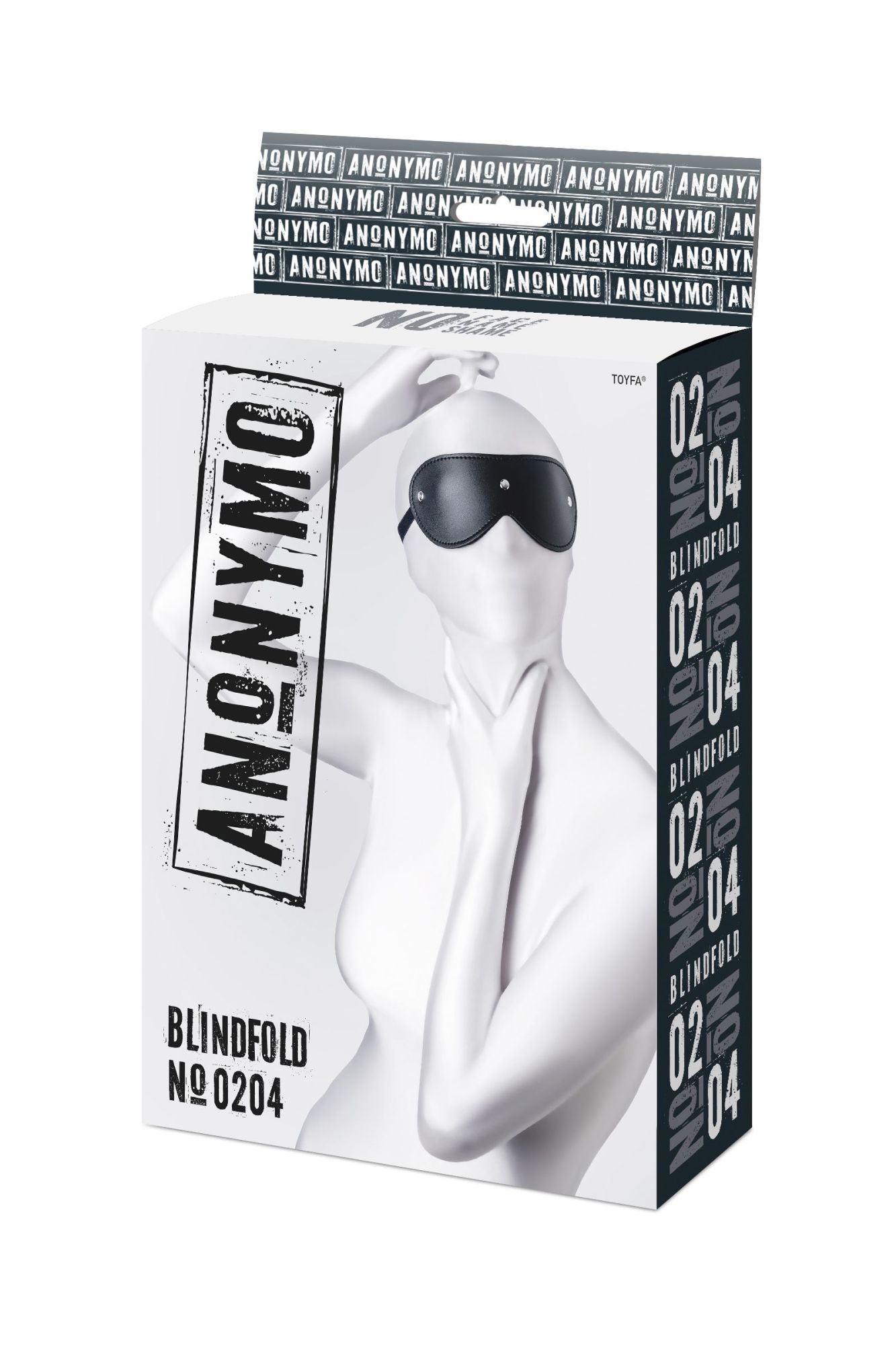 маска anonymo, pu кожа, черная, 24 см в СПб