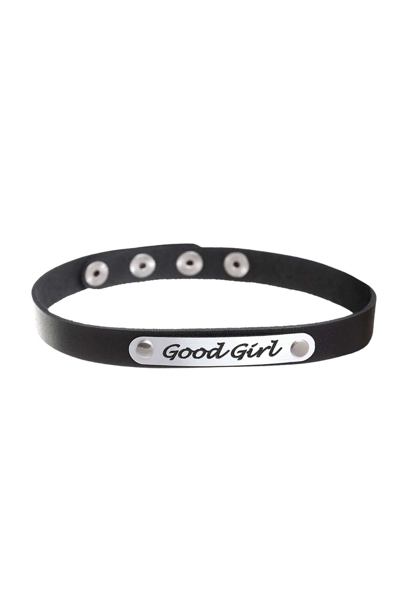чокер штучки-дрючки «good girl», кожанный, чёрный в СПб