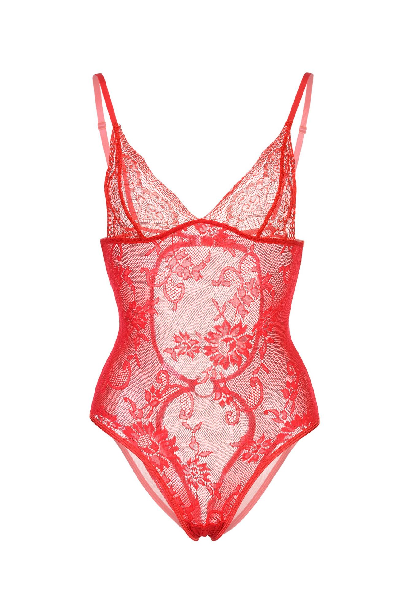 Эротическое боди candy girl c интимным доступом, красное, os в СПб