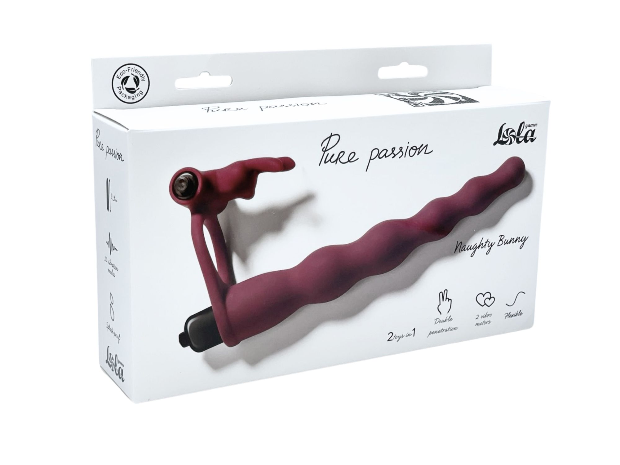 вибронасадка для двойного проникновения pure passion bunny wine red 1202-02lola в СПб