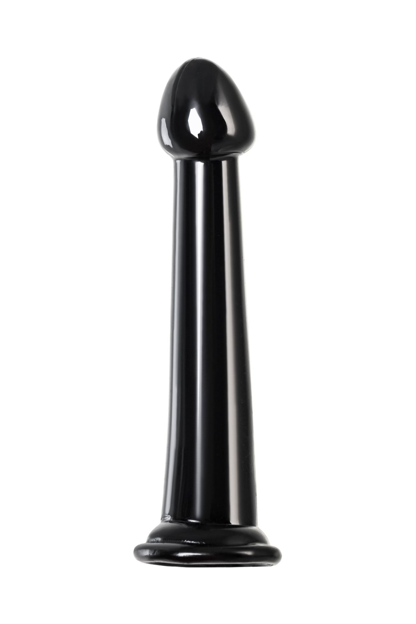нереалистичный фаллоимитатор jelly dildo m toyfa basic, tpe, чёрный, 18 см в СПб