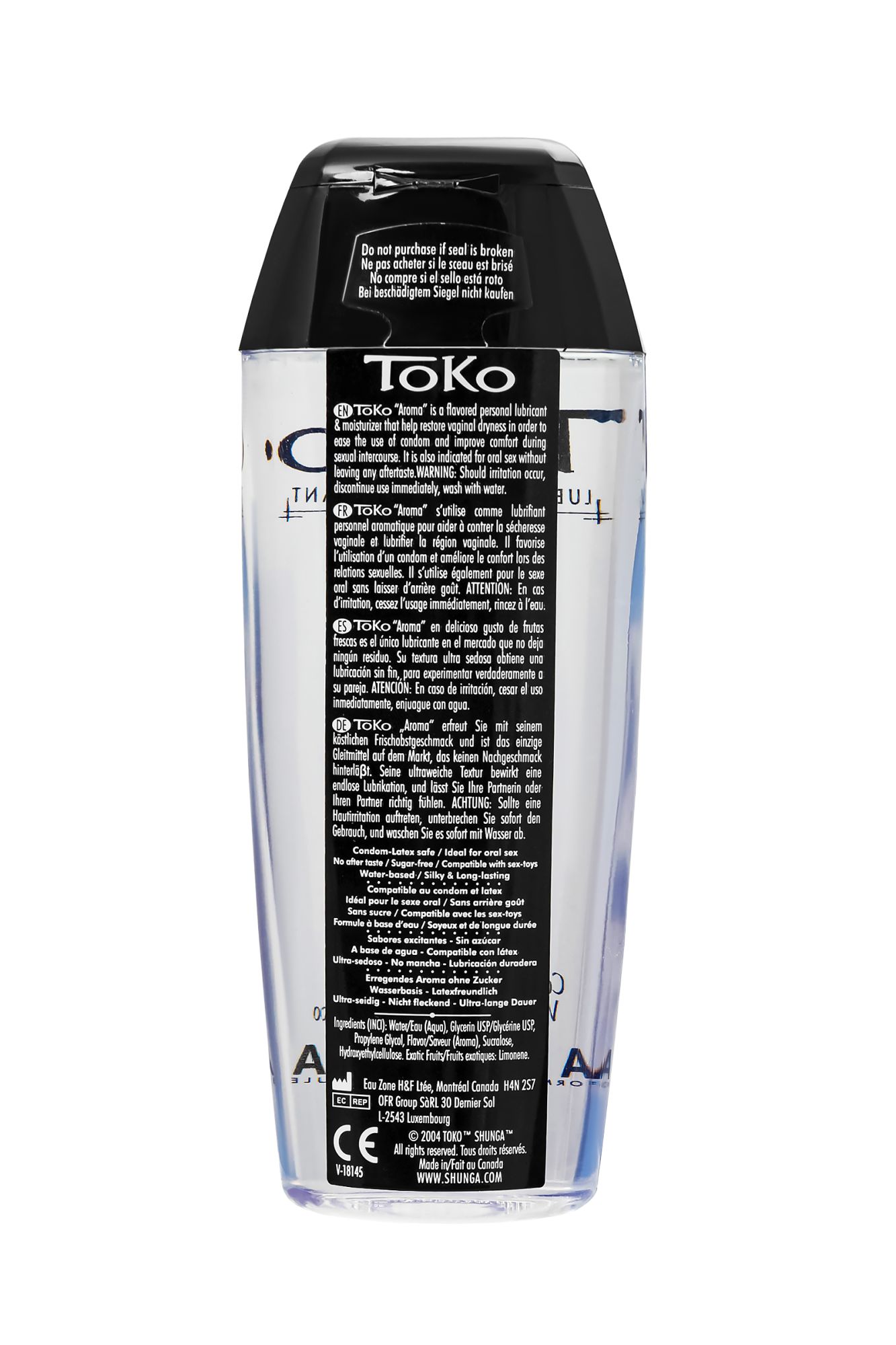 лубрикант shunga toko aroma на водной основе, кокос, 165 мл в СПб