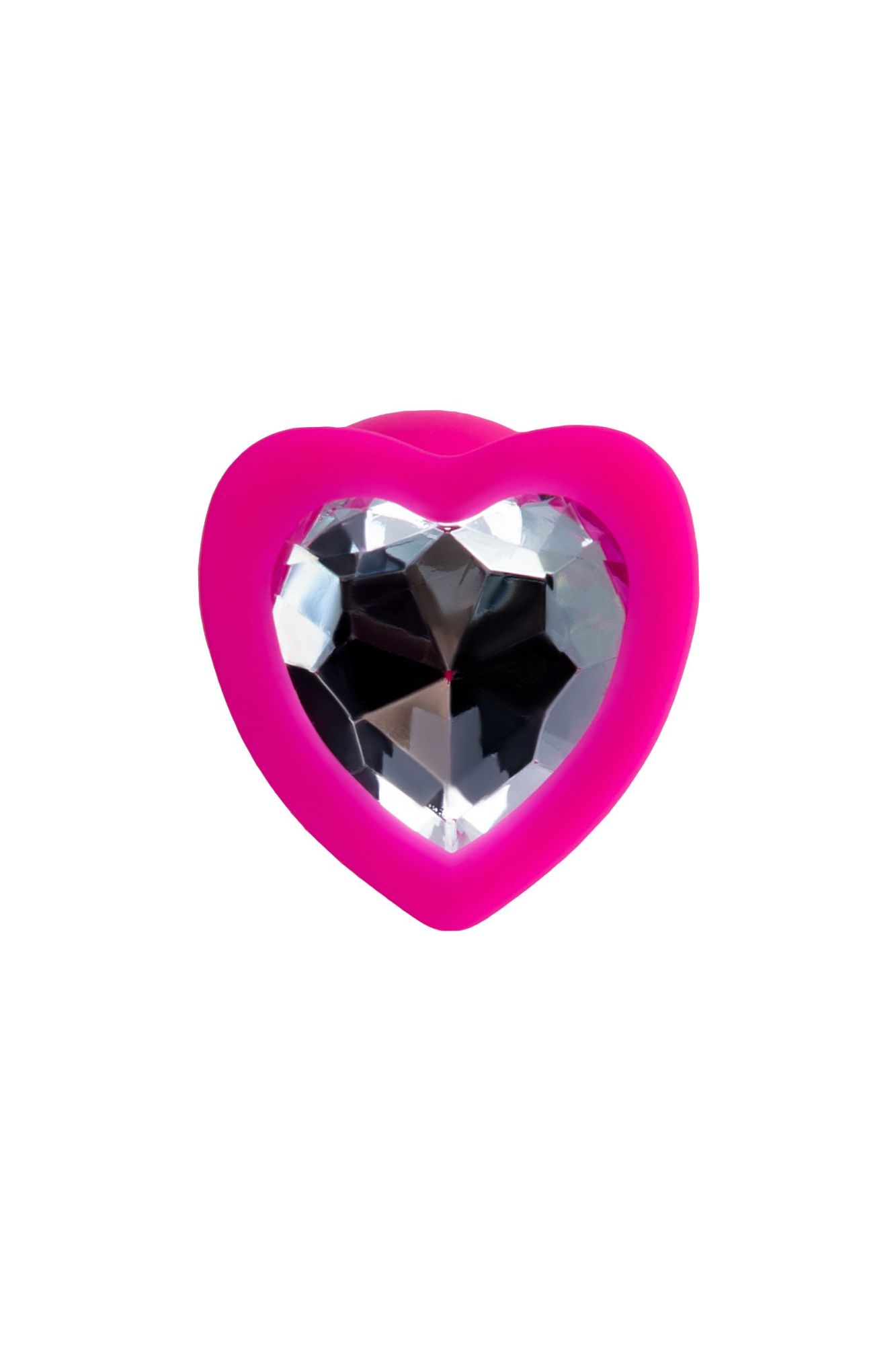 анальная втулка todo by toyfa diamond heart, силикон, розовая, 7 см, ø 2 см, 18 г в СПб
