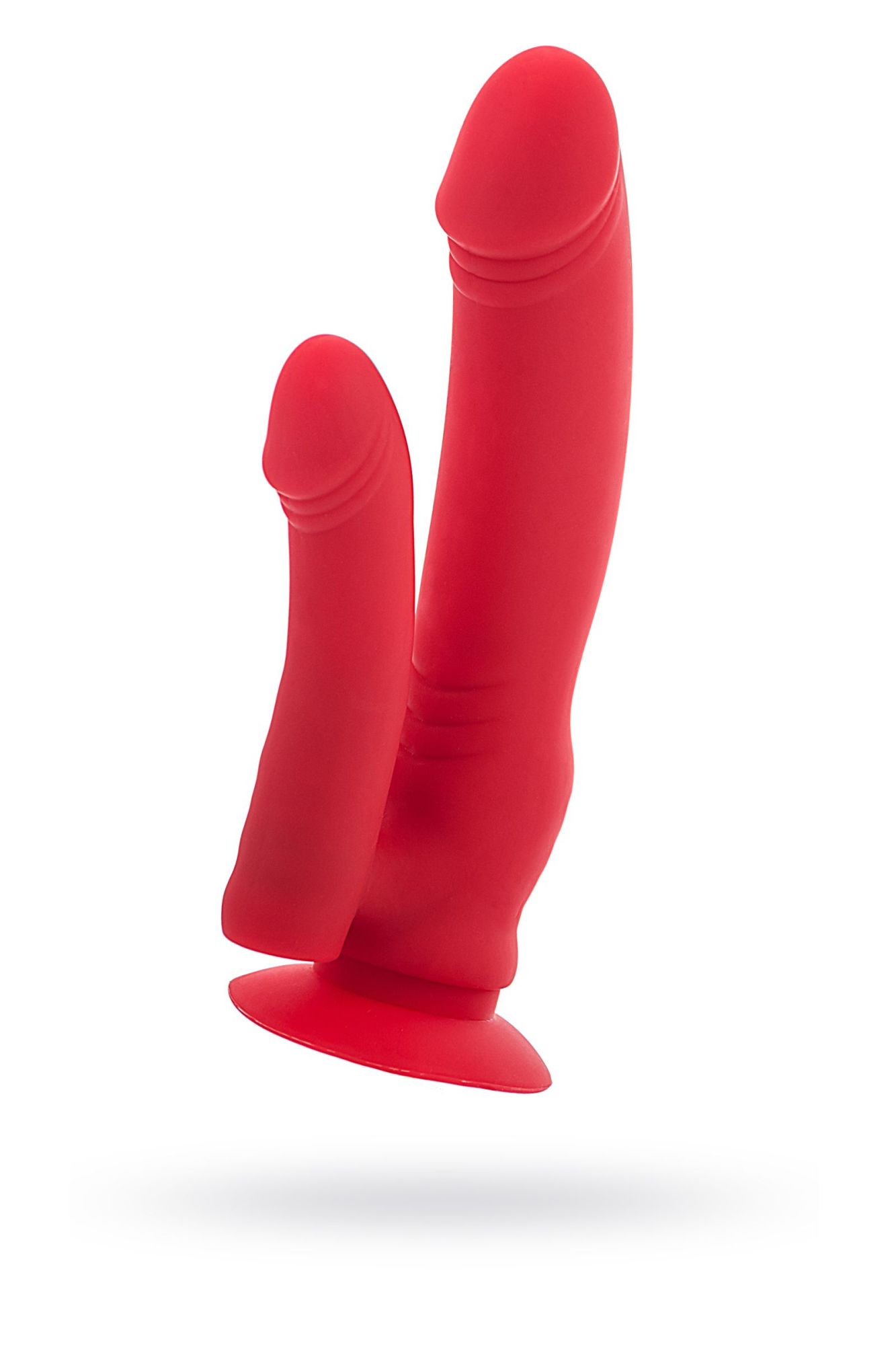 анально-вагинальный вибратор black & red by toyfa, силикон, красный, 19,5 см в СПб