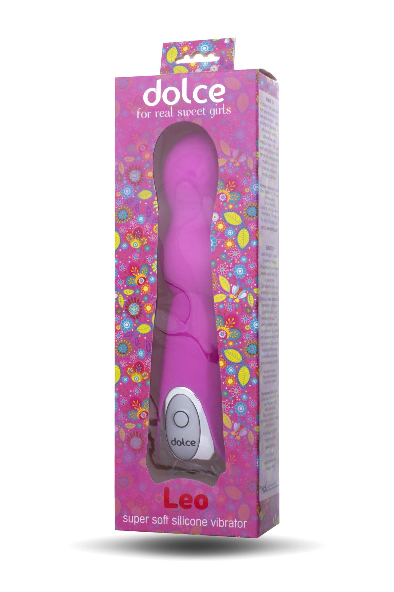 вибратор toyfa dolce leo, силикон, розовый, 16,5см в СПб