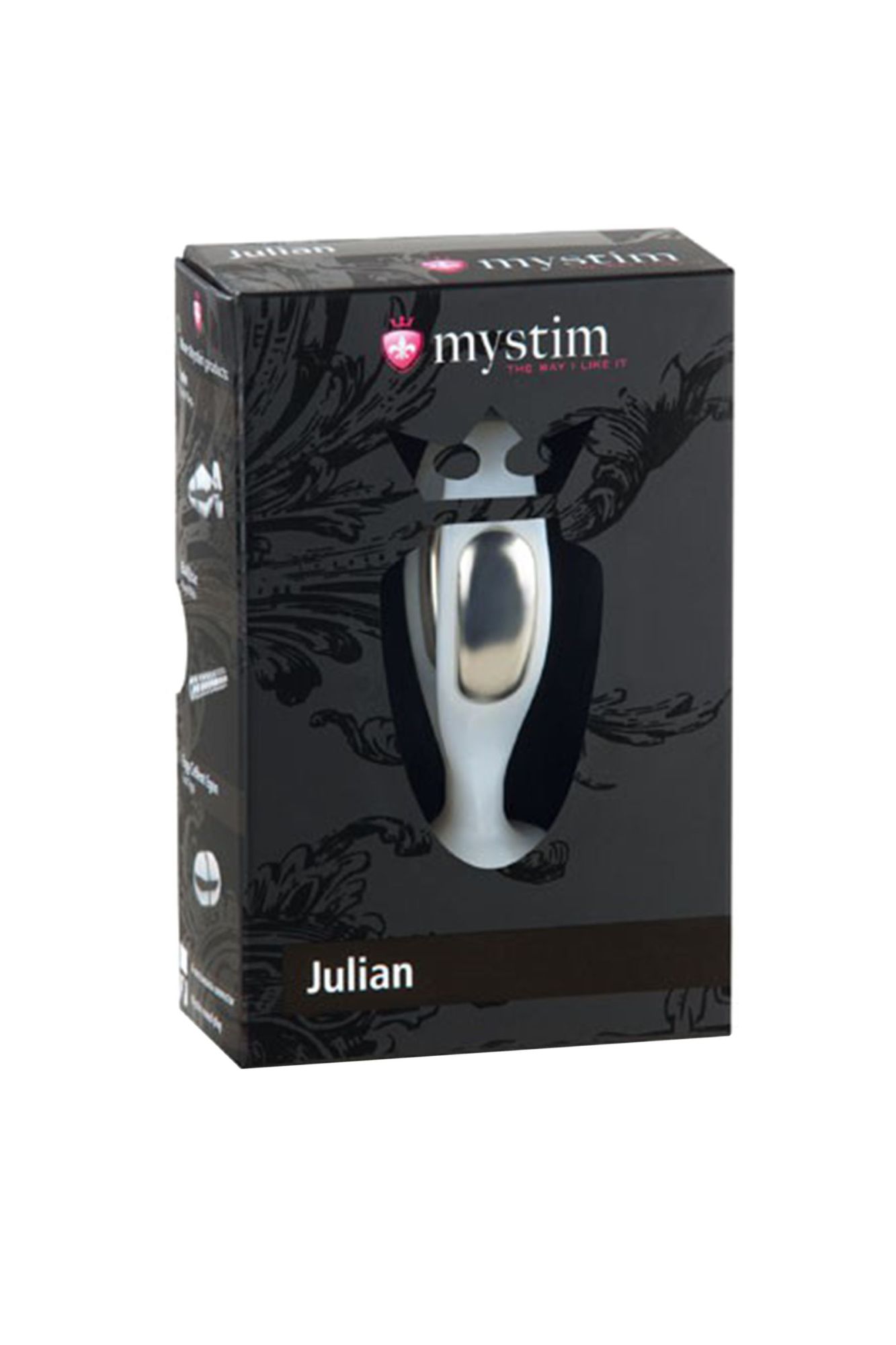 вагинальный электростимулятор mystim julian, abs пластик, белый, 7,9 см в СПб