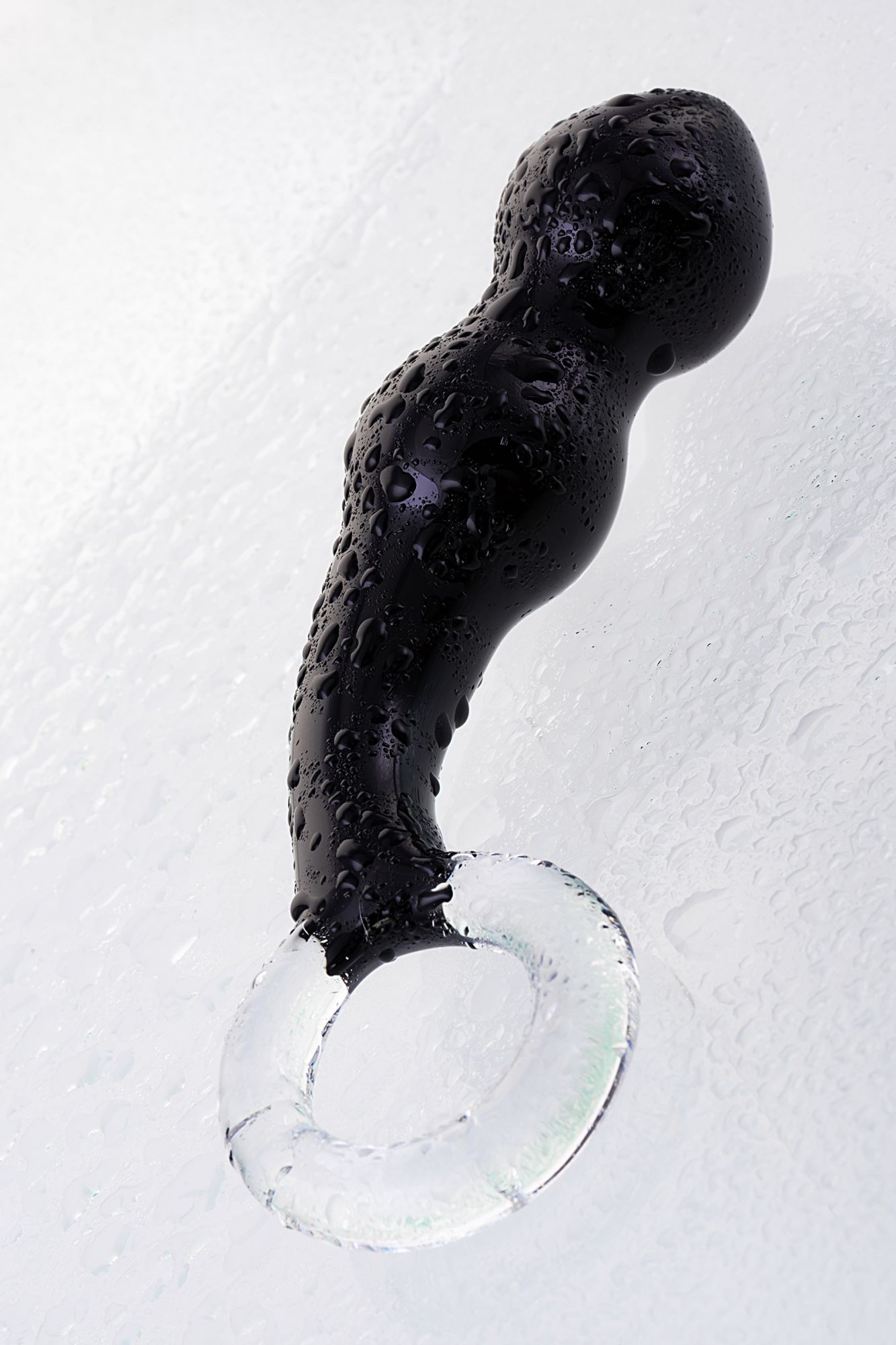 стимулятор простаты sexus glass, стекло, черный, 17 см в СПб