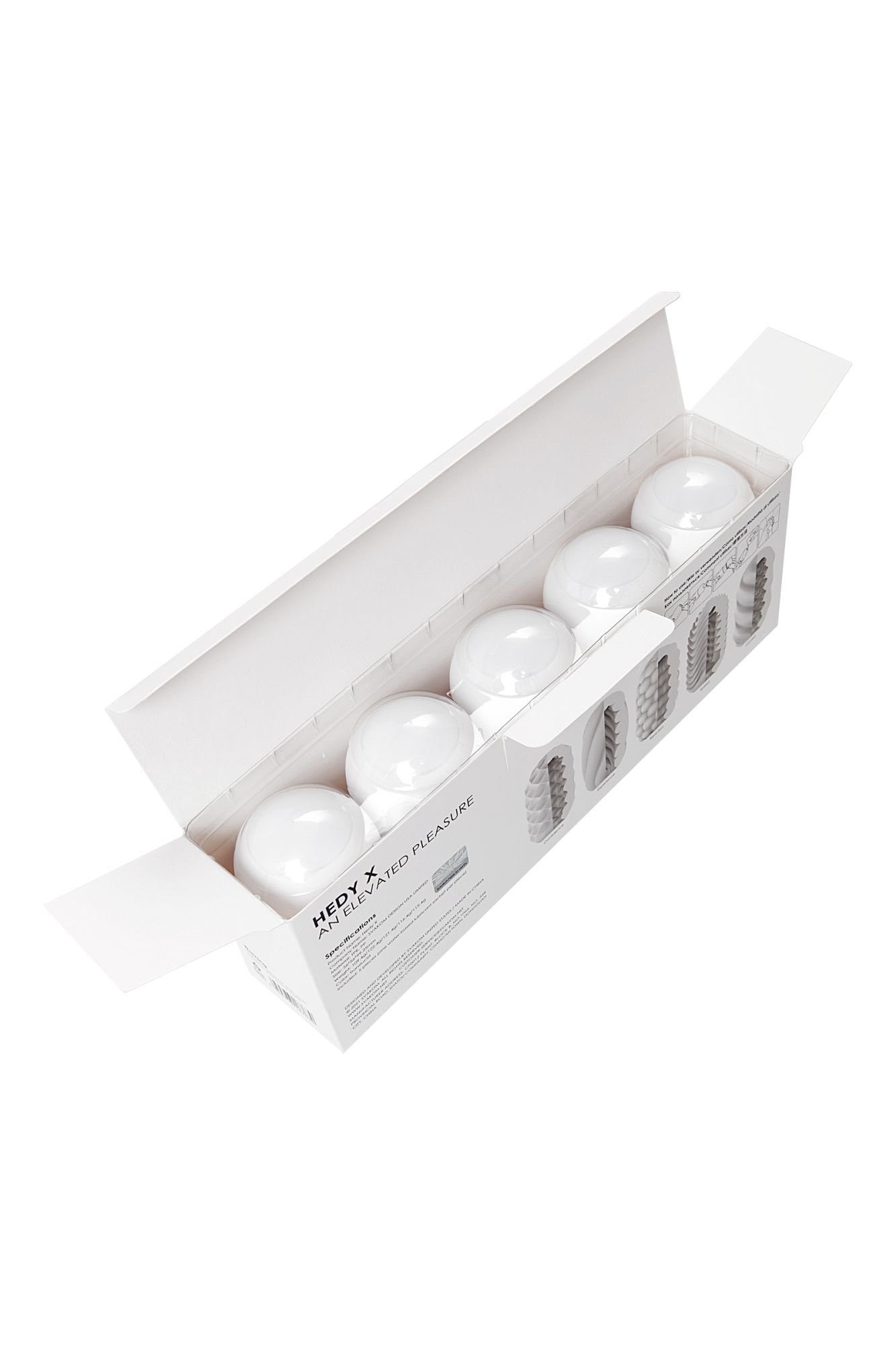 набор мастурбаторов нереалистичных svakom hedy x5 mixed (5 шт.), tpe, белый, 9 см в СПб