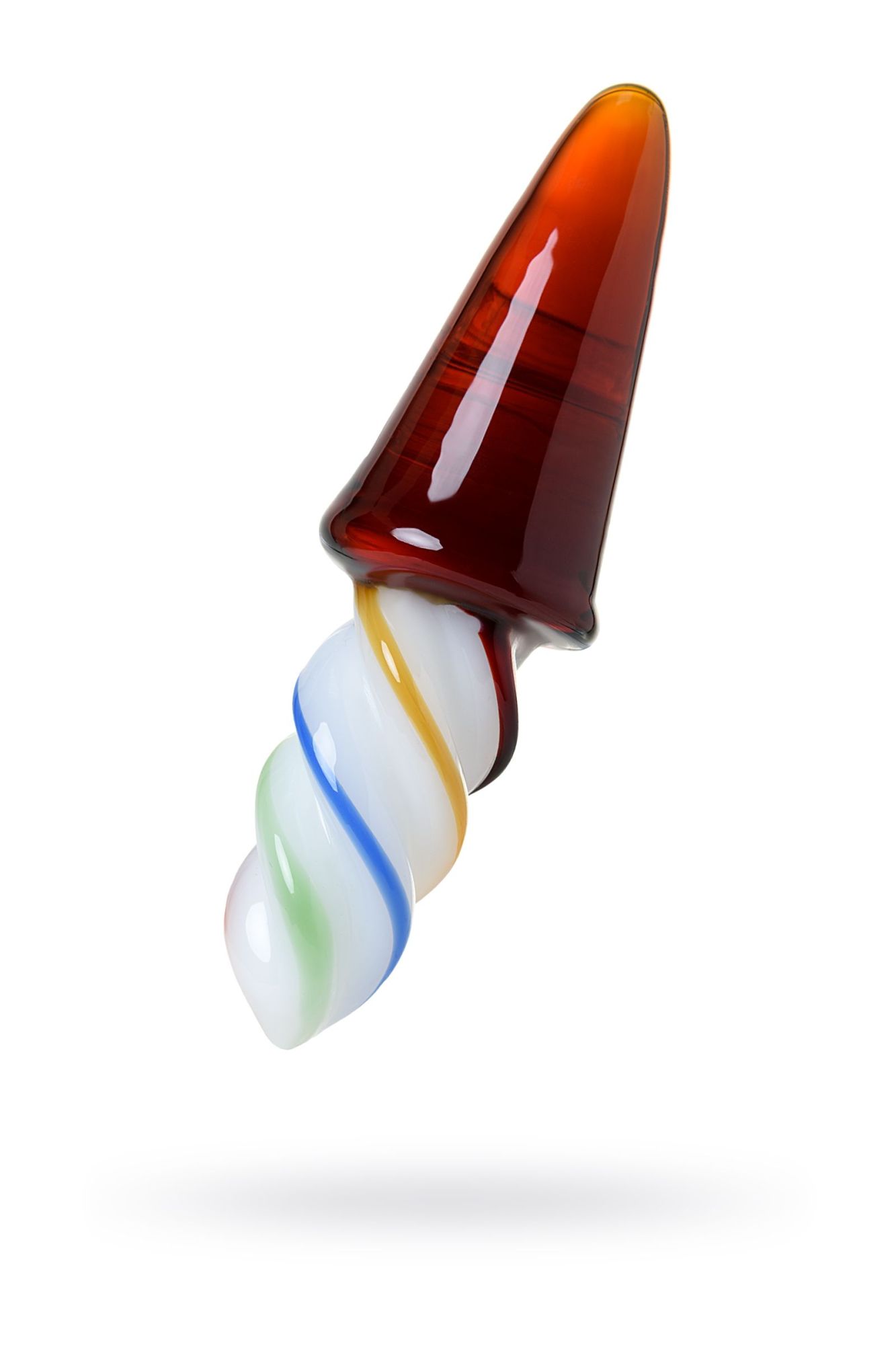двусторонний фаллоимитатор sexus glass, стекло, коричневый, 16 см в СПб
