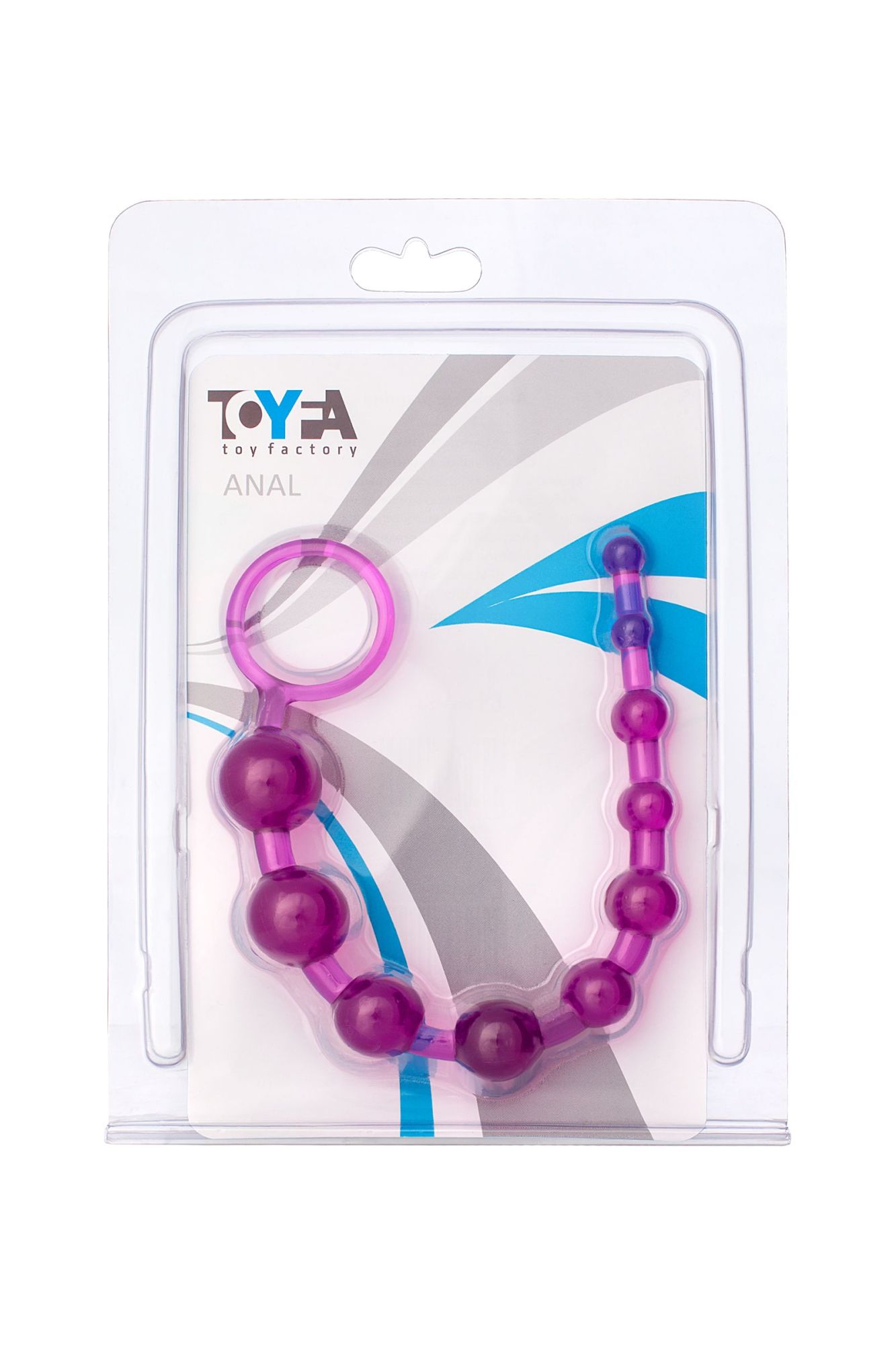 анальная цепочка toyfa, pvc, фиолетовый, 30 см в СПб