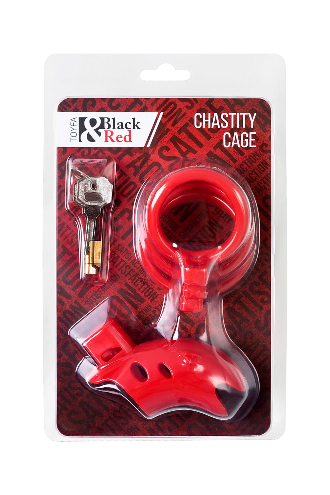 пояс верности мужской black&red by toyfa, abs пластик, красный, 10 см в СПб