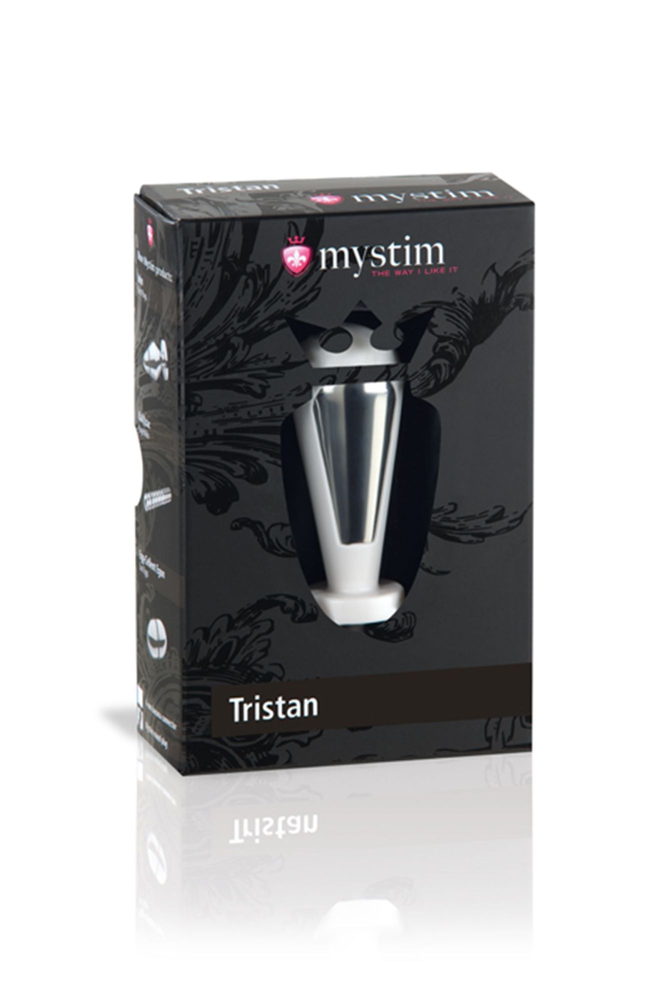 анальная пробка mystim tristan, электростимуляция, пластик, белый, 7,5 см, ø 3 см в СПб