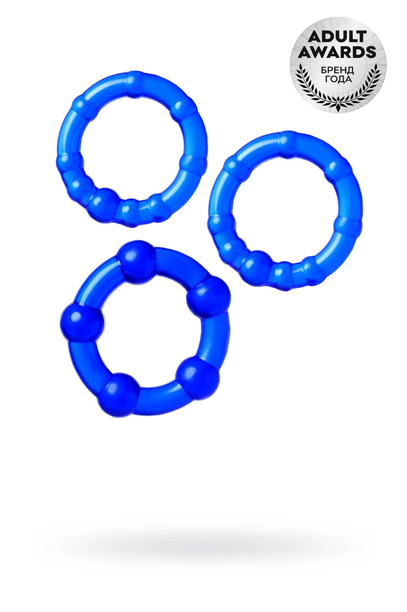 набор колец toyfa a-toys, tpe, синий, ø 3,5/3/2 см в СПб