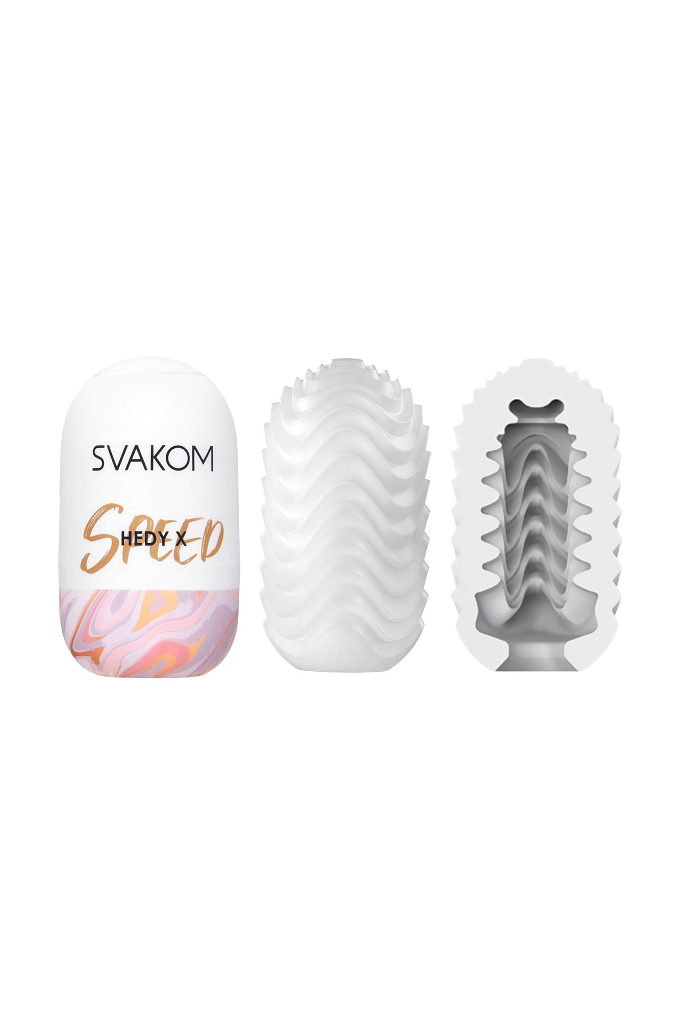 набор мастурбаторов нереалистичных svakom hedy x5 mixed (5 шт.), tpe, белый, 9 см в СПб