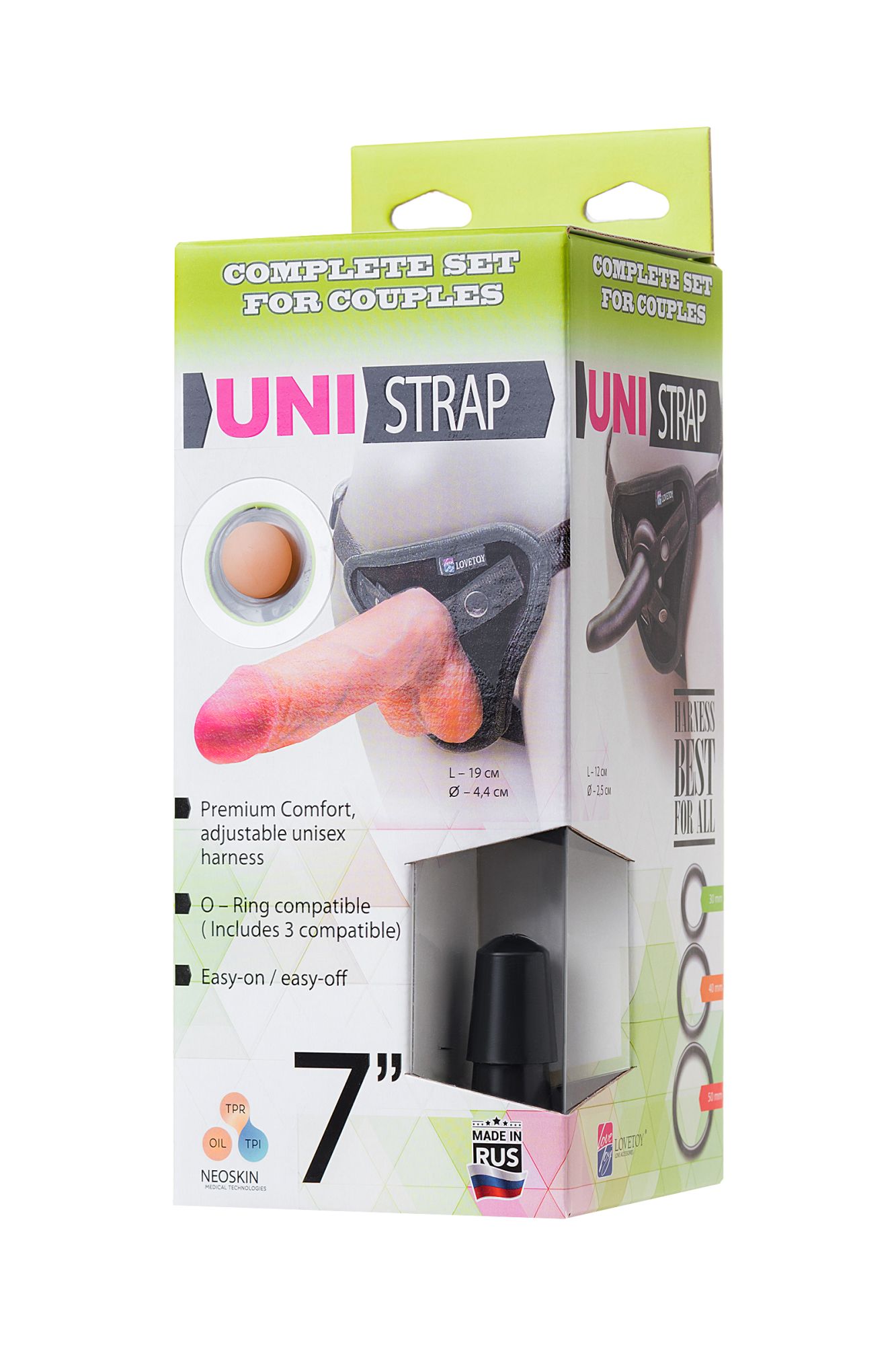 страпон на креплении lovetoy uni strap 7" harness best of all, телесный в СПб