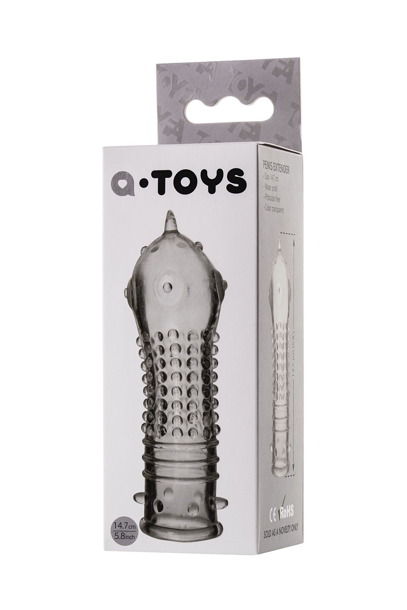 насадка на пенис toyfa a-toys, tpr, прозрачный, 14,7 см в СПб