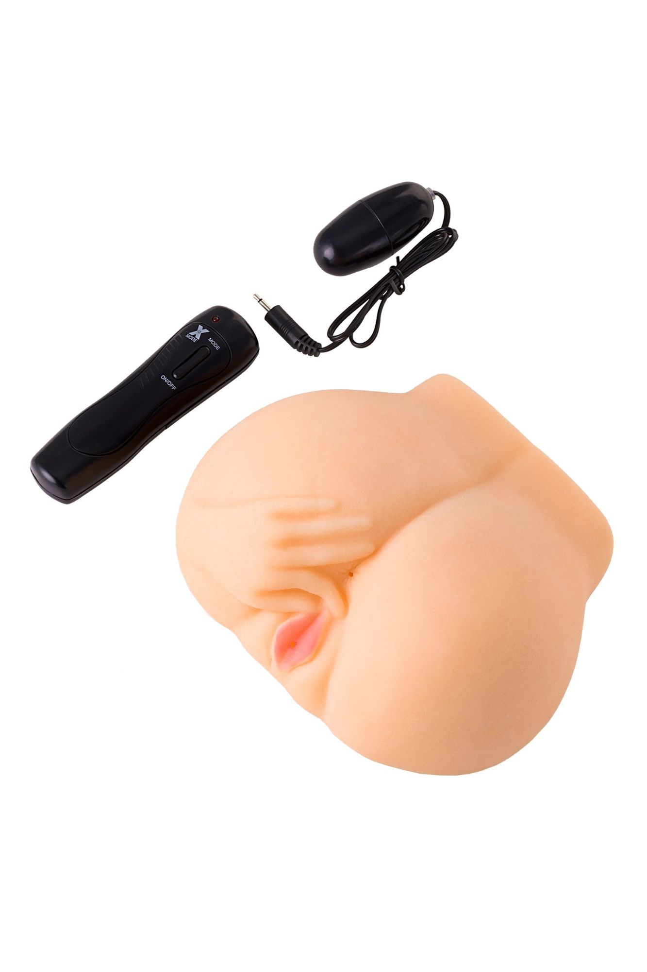 мастурбатор реалистичный toyfa juicy pussy chantal с вибрацией, вагина и анус, tpr, телесный, 14,5 с в СПб