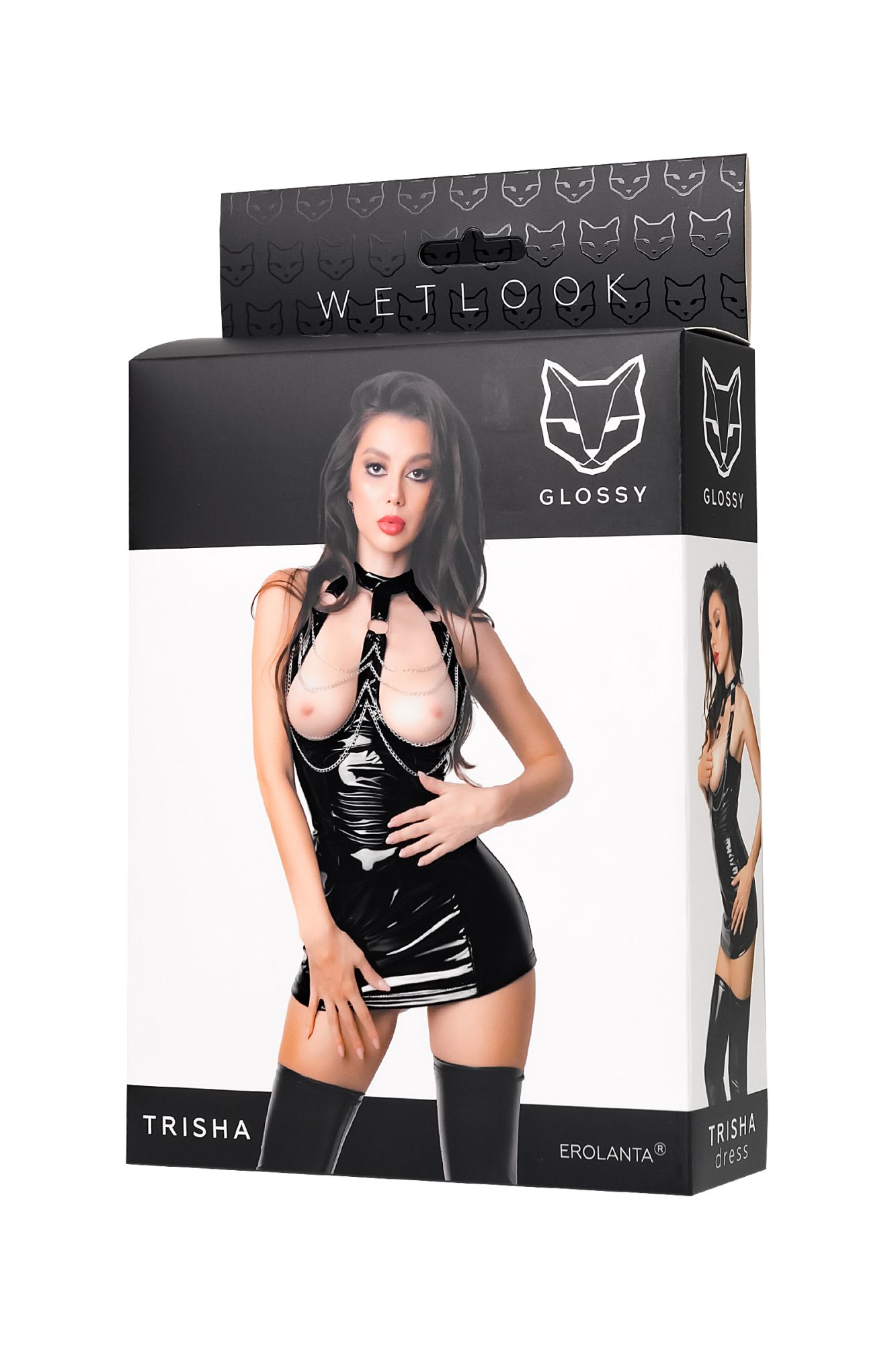 Эротическое платье glossy trisha из материала wetlook, s  в СПб