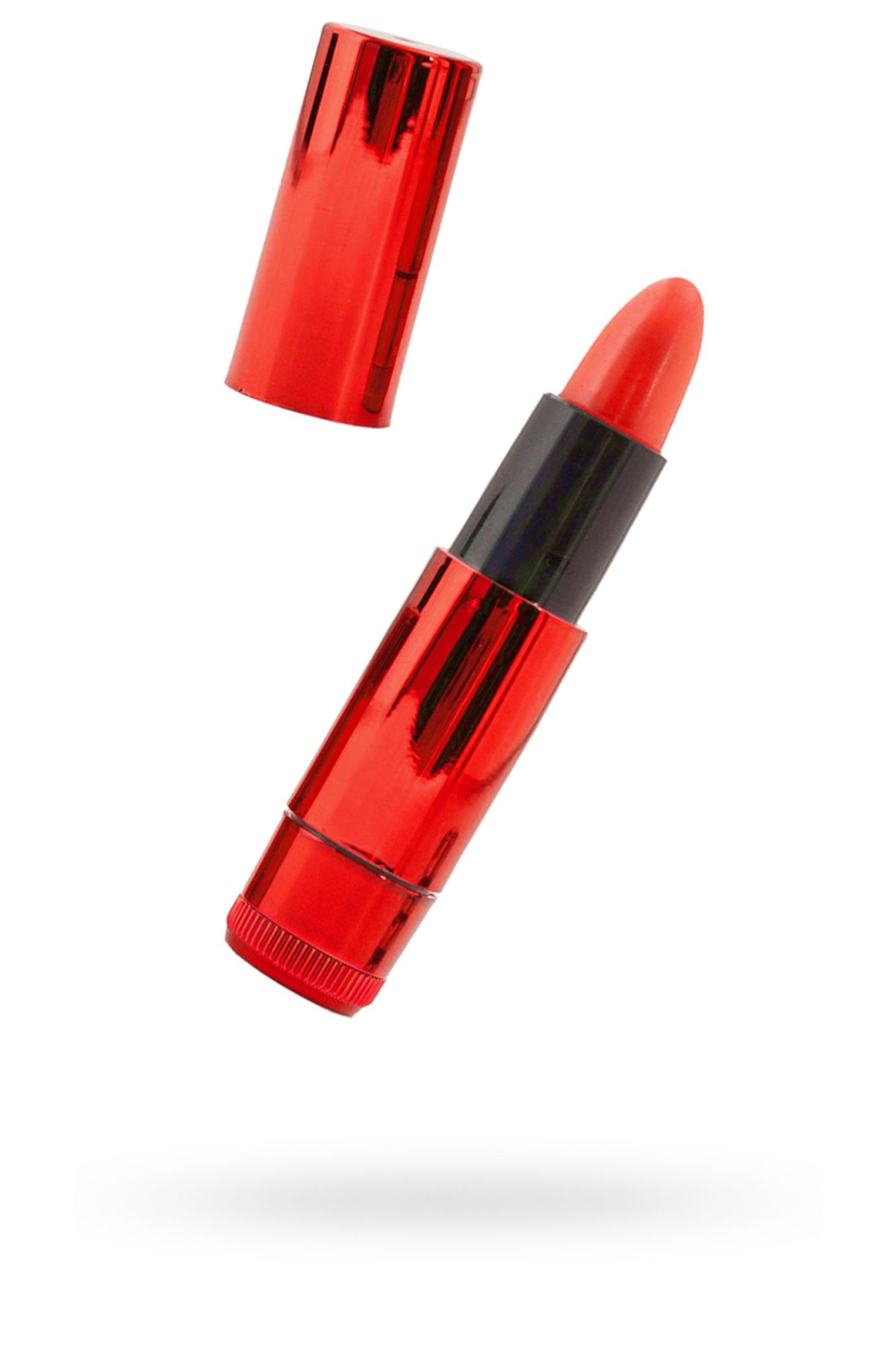 вибромассажер black&red by toyfa «помада», силикон, красный, 9 см в СПб
