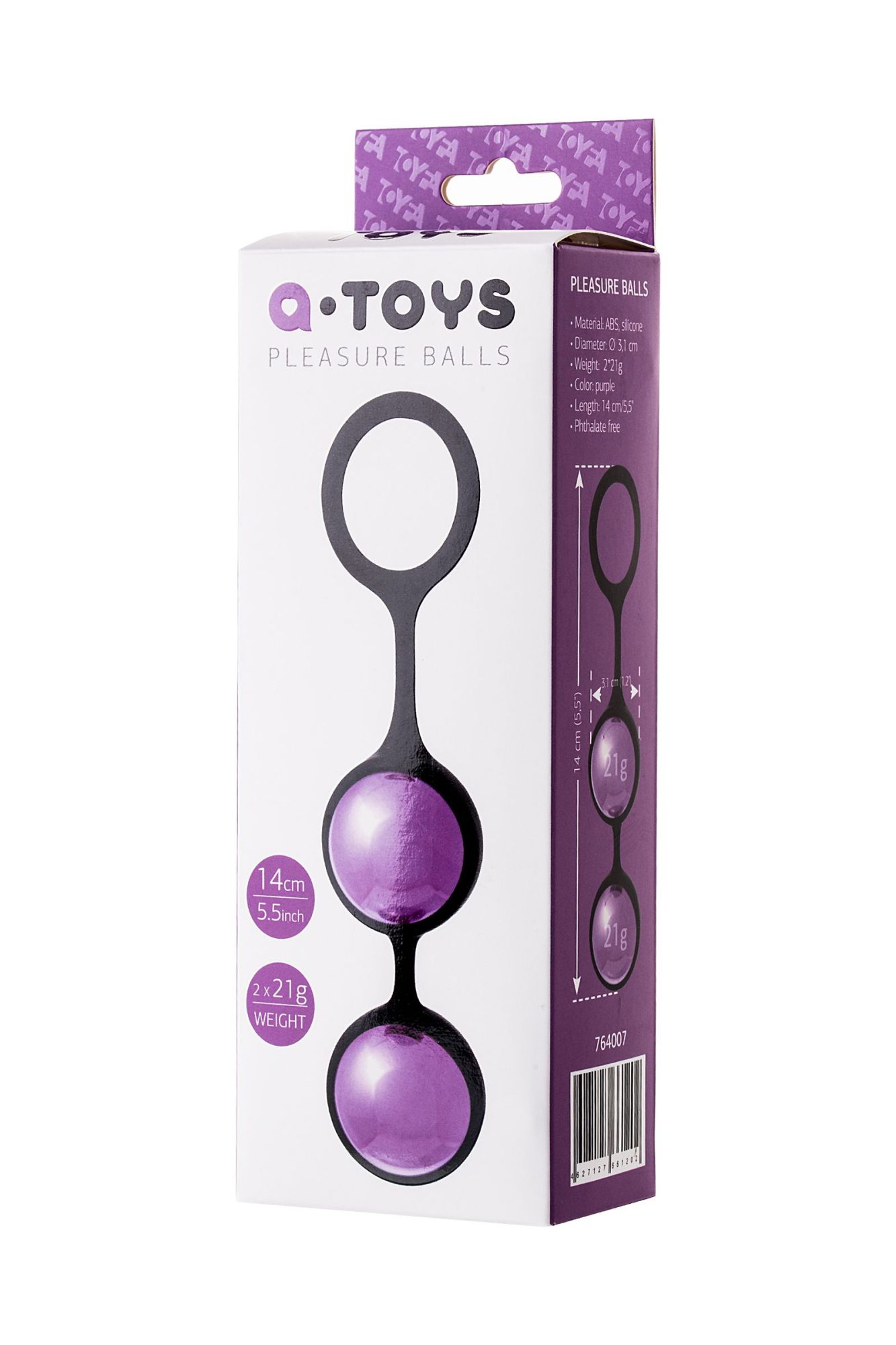 вагинальные шарики toyfa a-toys raspy, abs пластик, фиолетовый, 14 см в СПб