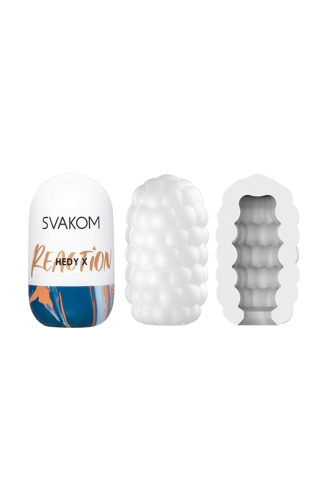 набор мастурбаторов нереалистичных svakom hedy x5 mixed (5 шт.), tpe, белый, 9 см в СПб