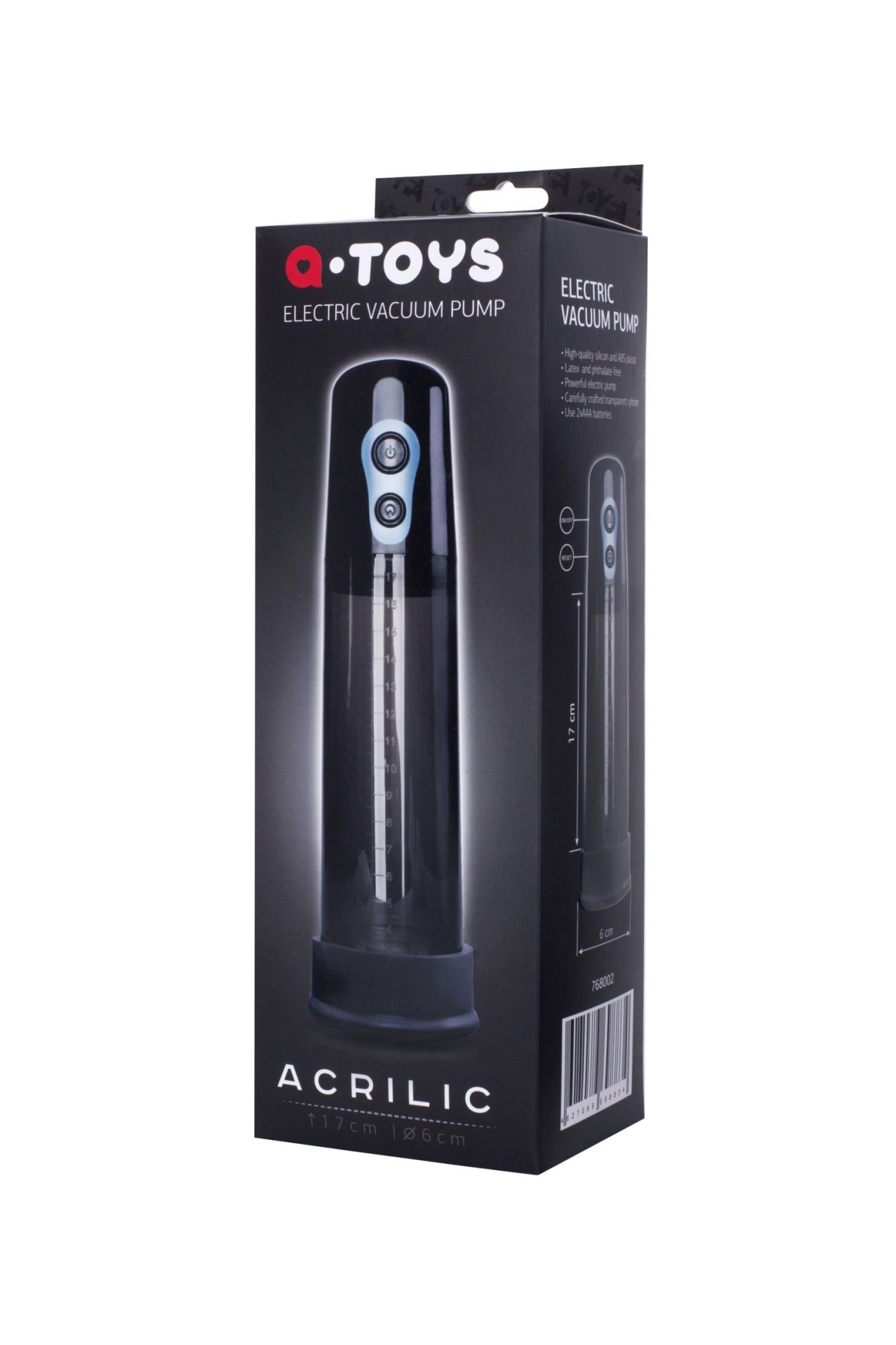 помпа для пениса toyfa  a-toys acrilic, силикон, чёрный, 26 см в СПб