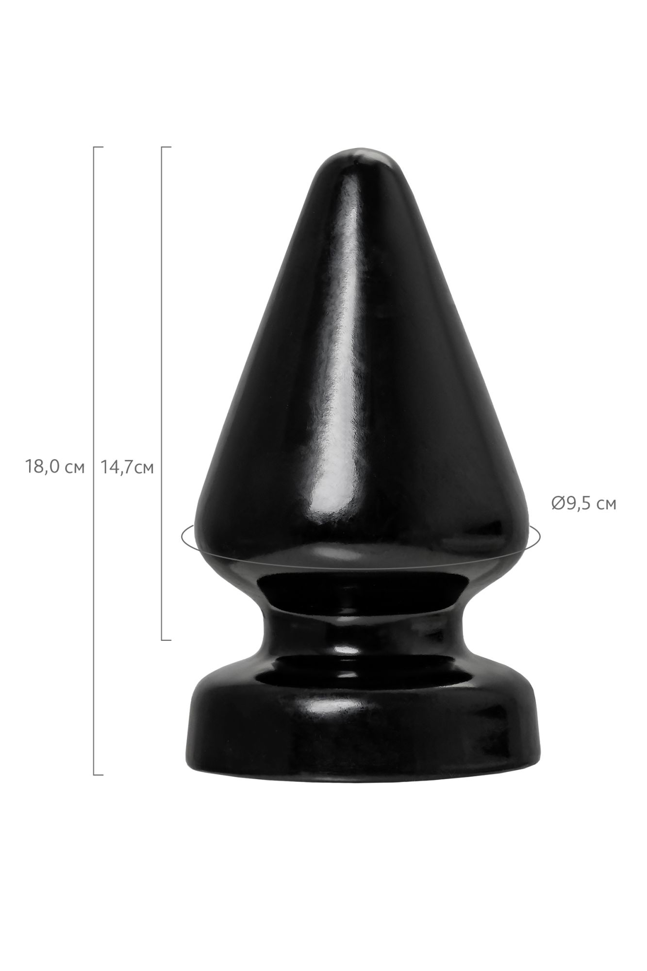 анальная втулка toyfa popo pleasure draco α, pvc, черная, 18 см, ø 9,5 см в СПб