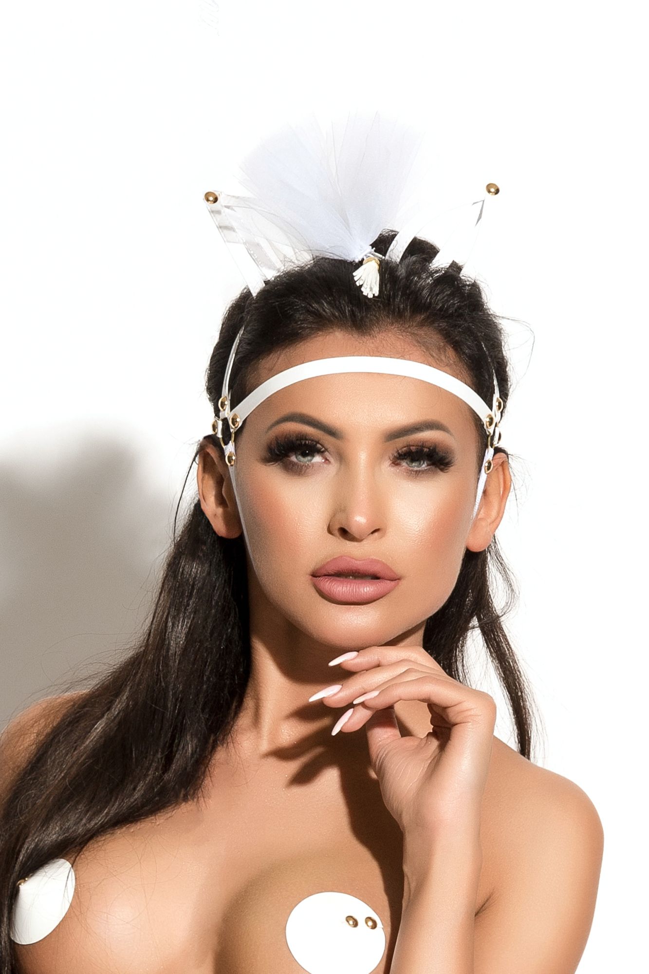 маска с ушками me seduce queen of hearts allure, белая, os в СПб