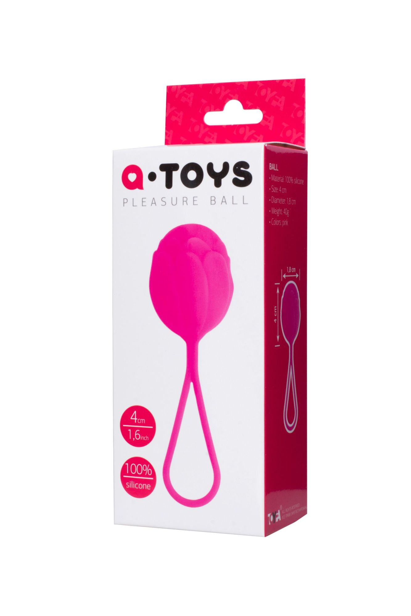 вагинальные шарики toyfa  a-toys rosi, силикон, розовый, 10,5 см в СПб