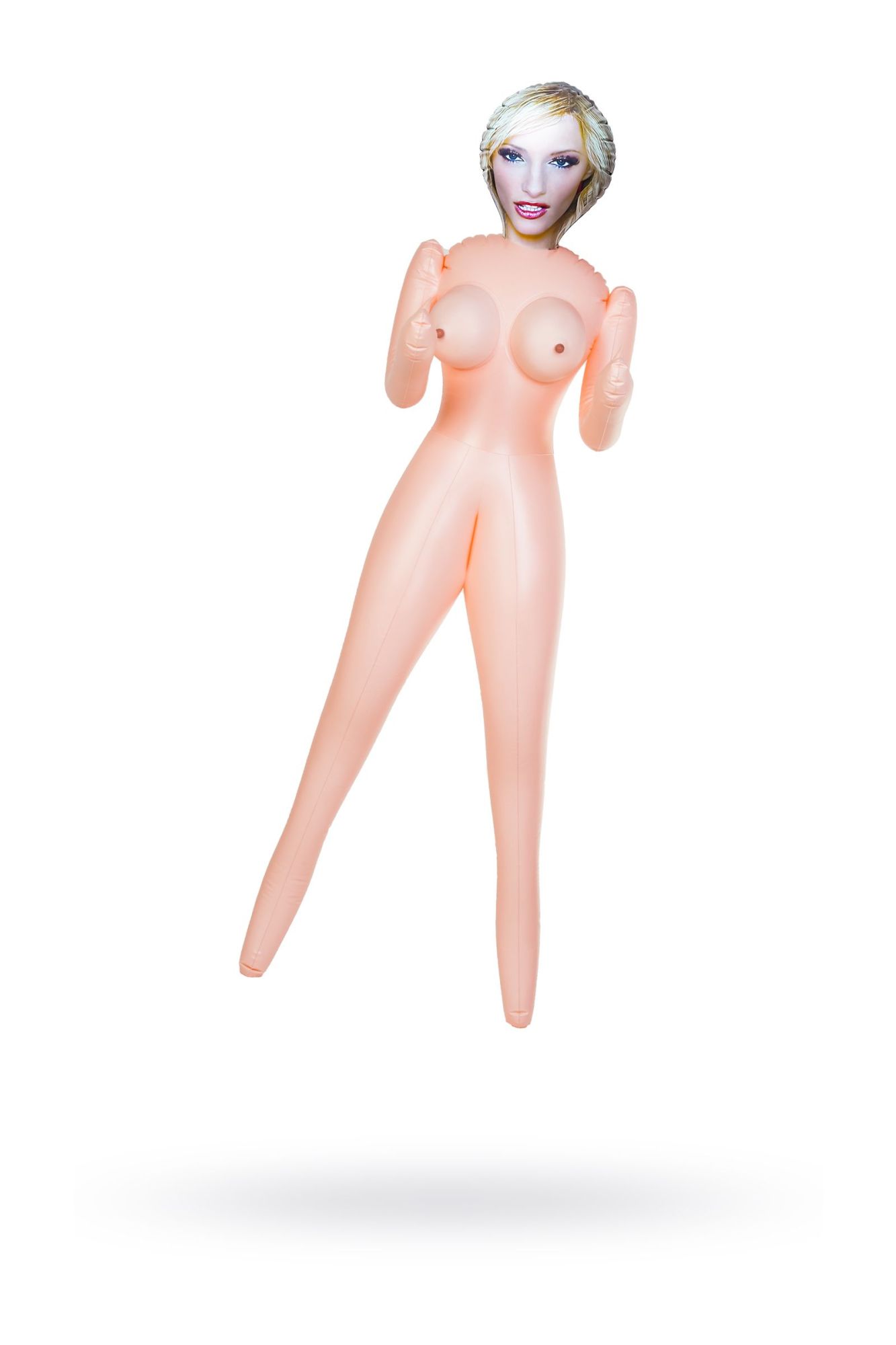 кукла надувная dolls-x by toyfa cecilia, блондинка, с двумя отверстиями, 160 см в СПб