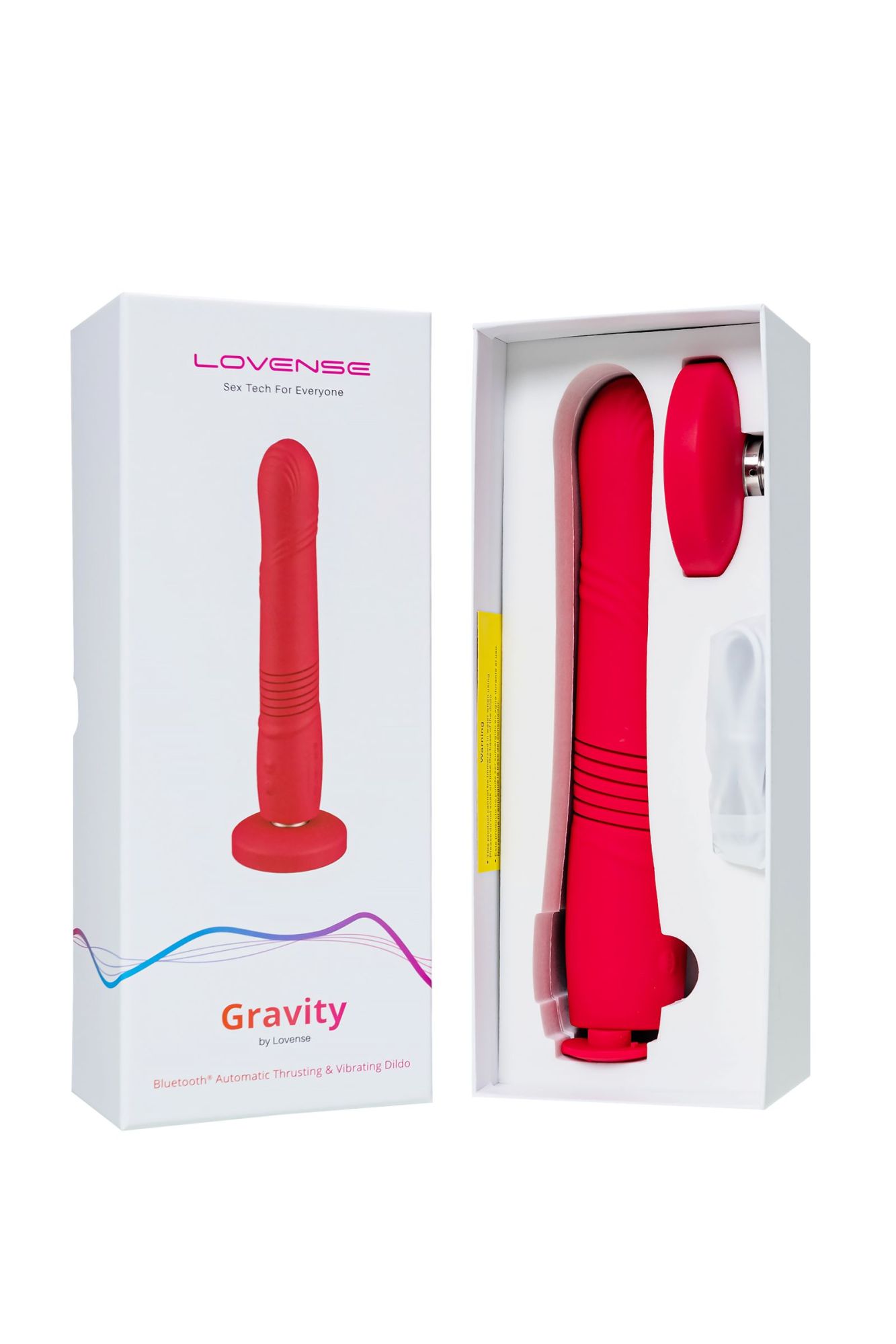 пульсатор gravity lovense tpe, красный, силикон, 25,9 см в СПб