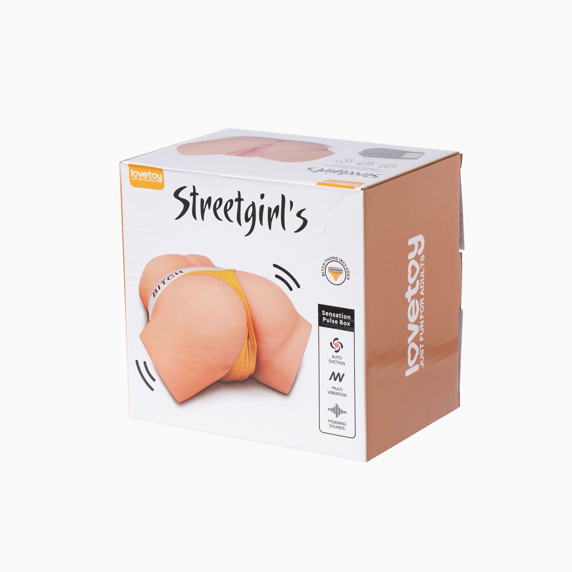 мастурбатор streetgirl от lovetoy с вагиной и анусом, полутело с вибрацией, телесный в СПб