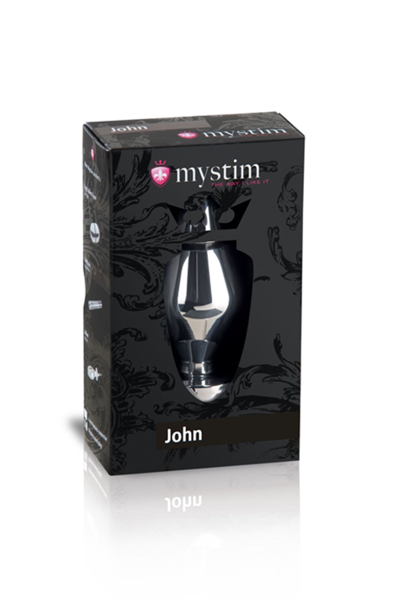 анальная пробка mystim john l, электростимуляция, хирургическая сталь, серебряная, 10,5 см, ø 5 см в СПб