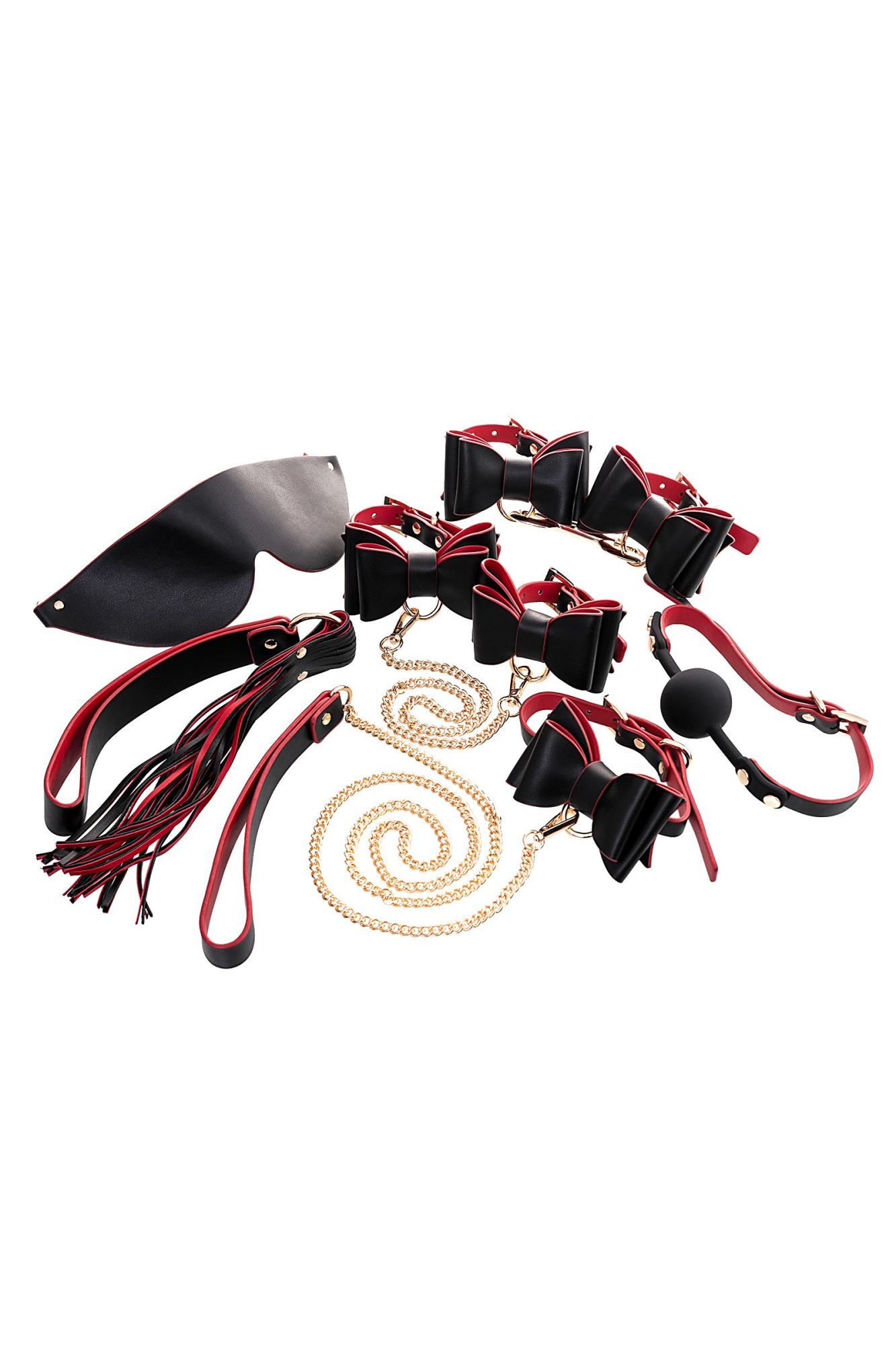 бондажный набор toyfa theatre bow-tie, pu-кожа, черный в СПб