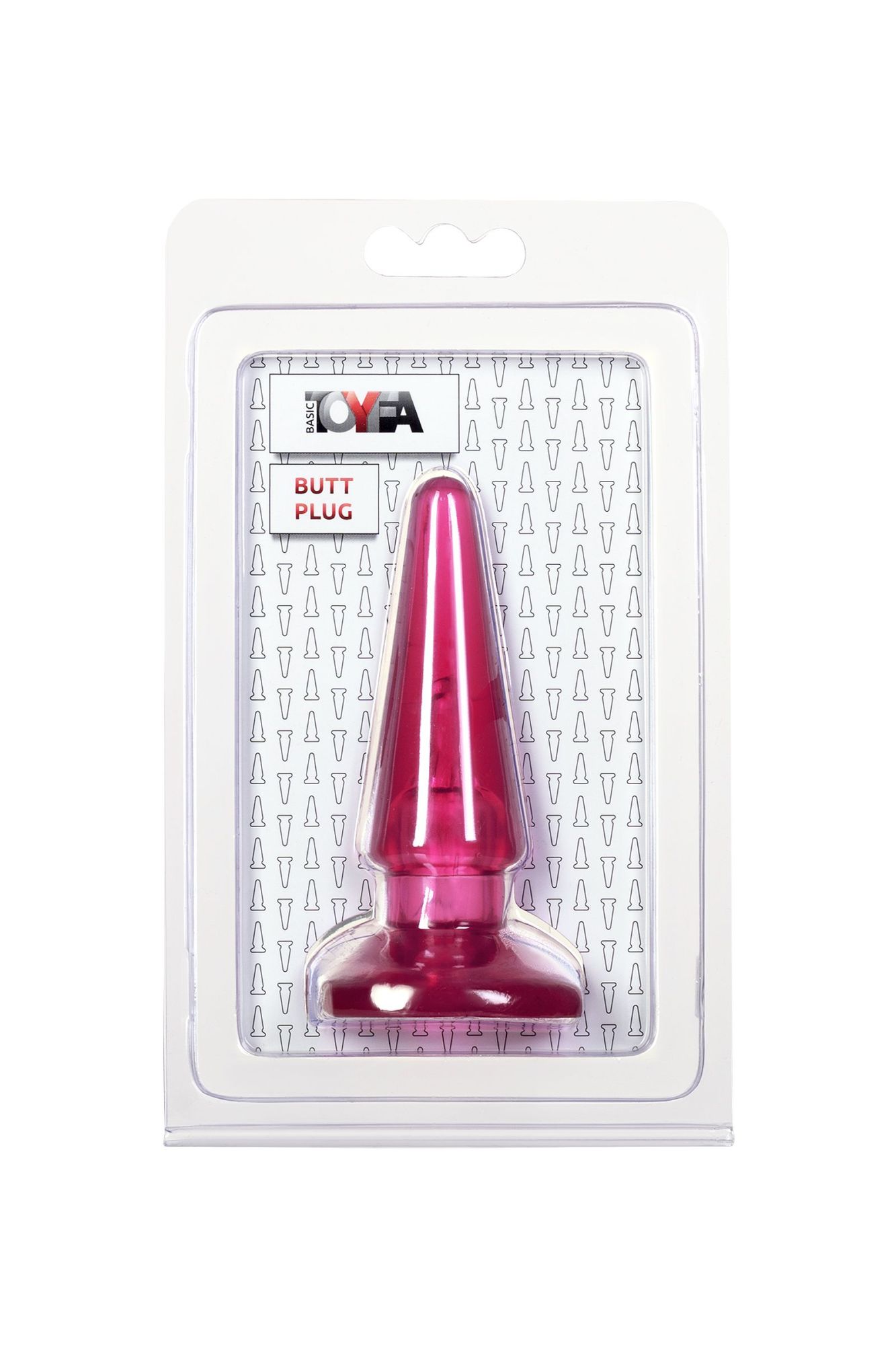 анальная втулка toyfa basic, pvc, розовый, 9,5 см в СПб