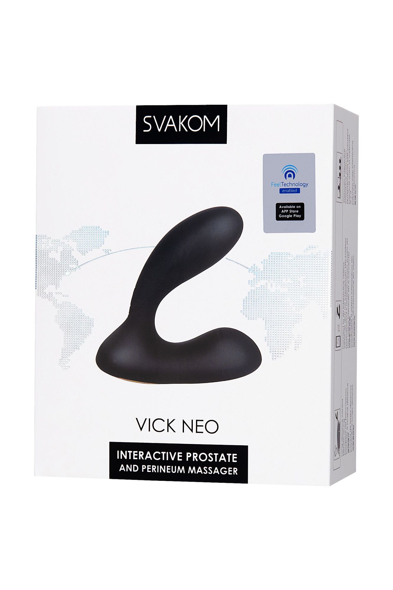 стимулятор простаты svakom vick neo, силикон, чёрный, 10 см в СПб