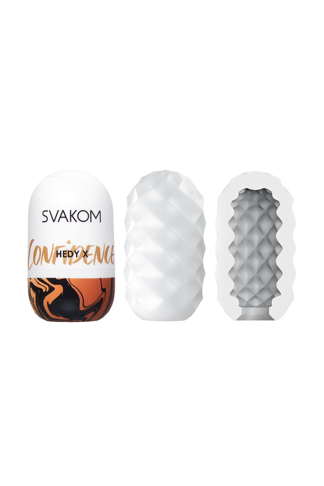 набор мастурбаторов нереалистичных svakom hedy x5 mixed (5 шт.), tpe, белый, 9 см в СПб