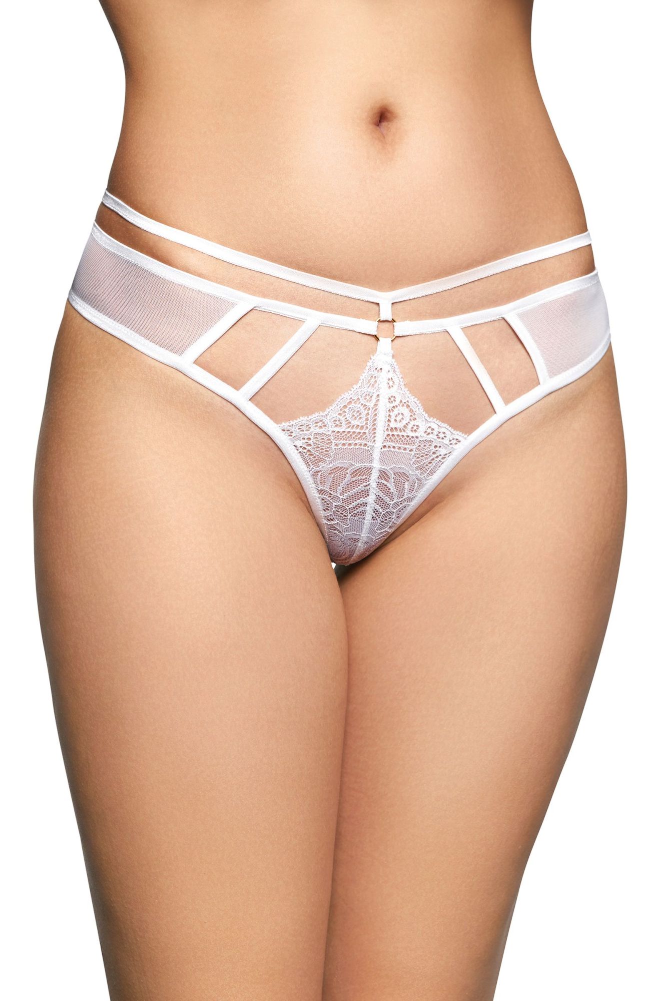 Эротическое стринги со стрепами softline collection, белый, m/l в СПб
