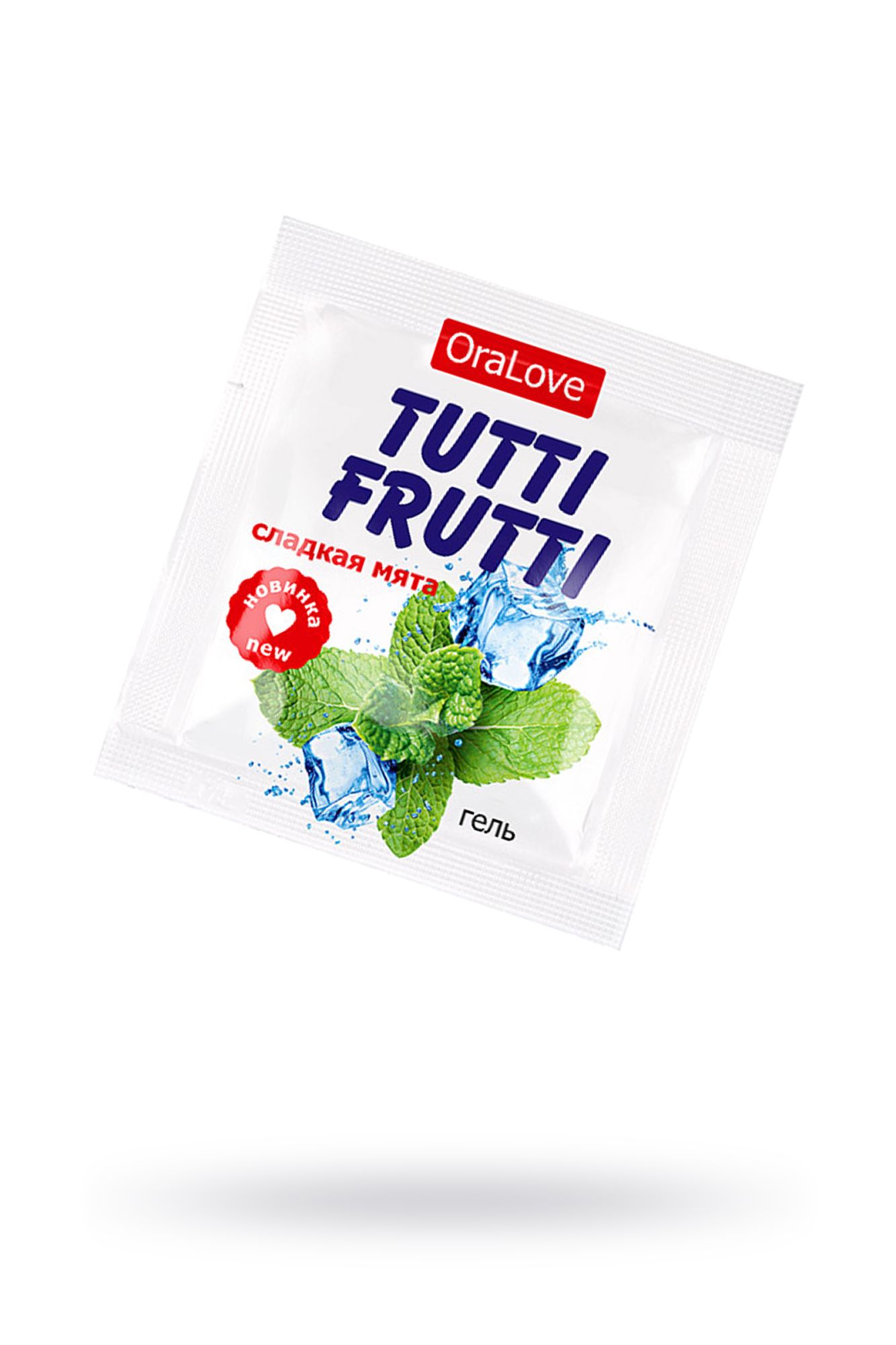 съедобная гель-смазка tutti-frutti для орального секса со вкусом сладкой мяты 4г по 20 шт в упаковке в СПб