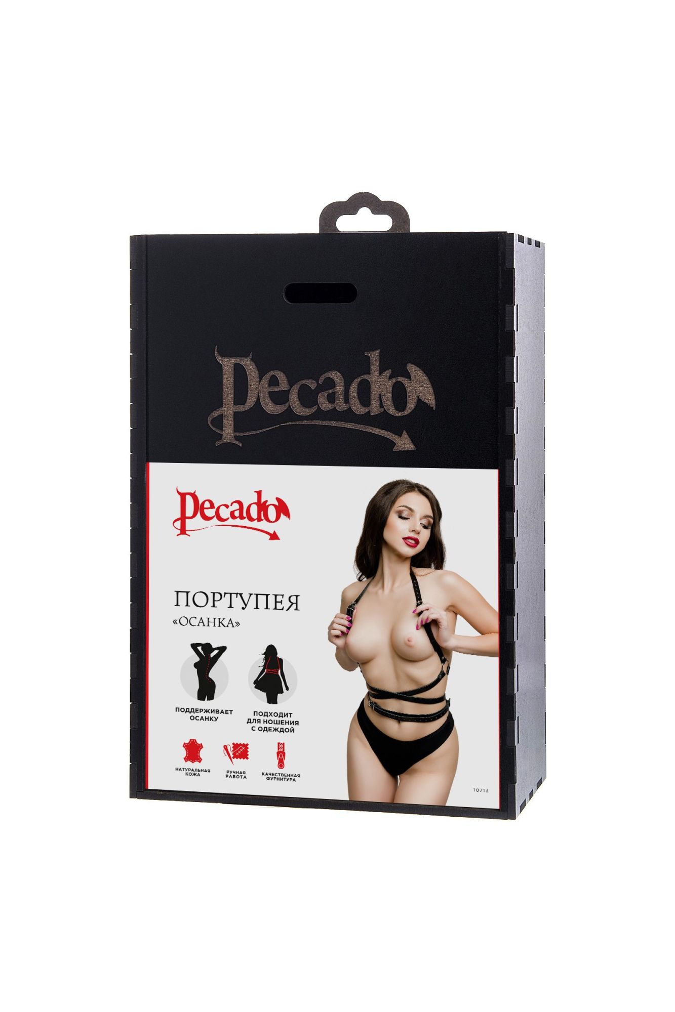 Эротическое портупея pecado bdsm, «осанка», натуральная кожа, чёрная в СПб