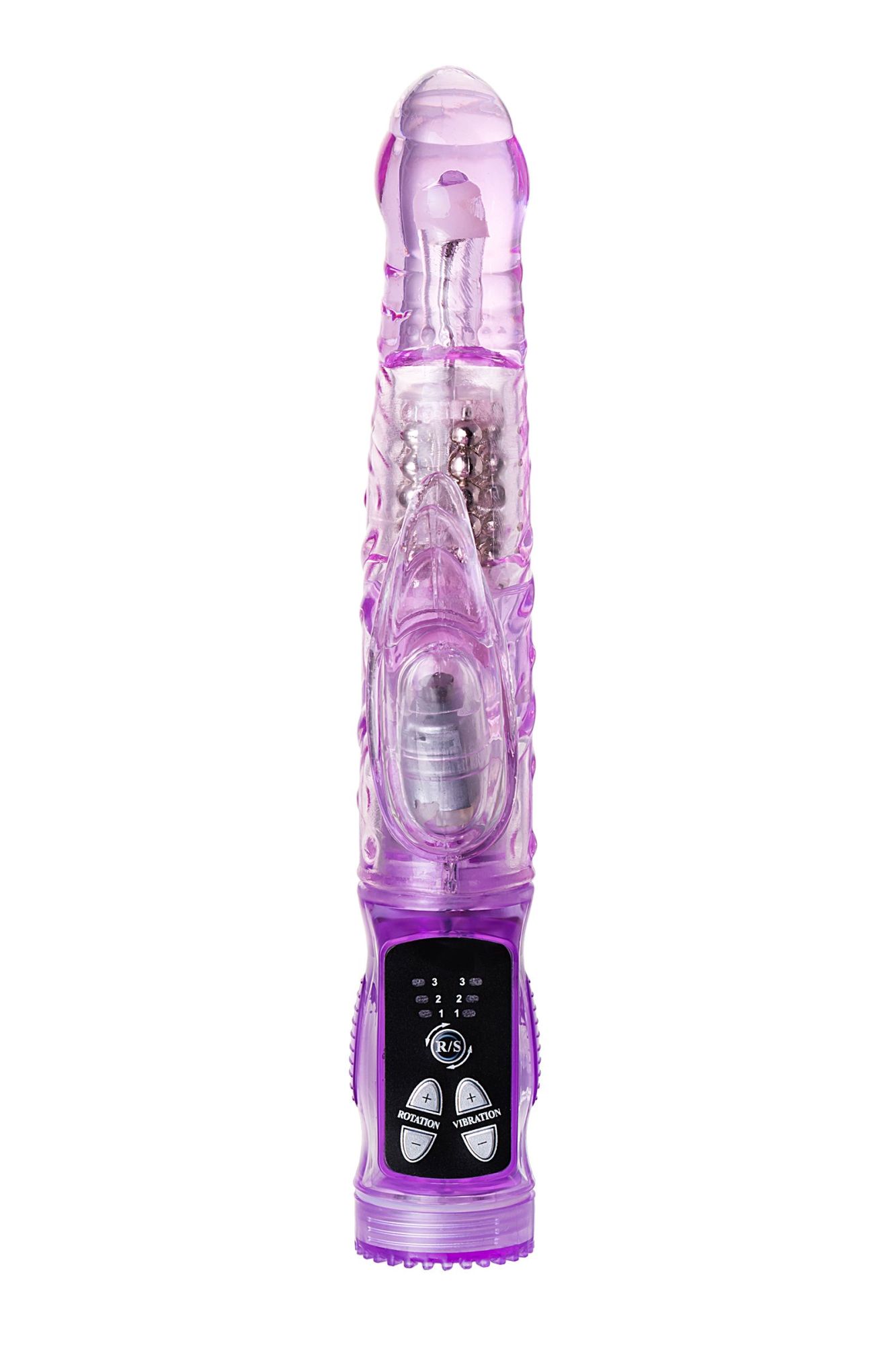 вибратор с клиторальным стимулятором a-toys by toyfa high-tech fantasy, tpe, фиолетовый, 22 см в СПб