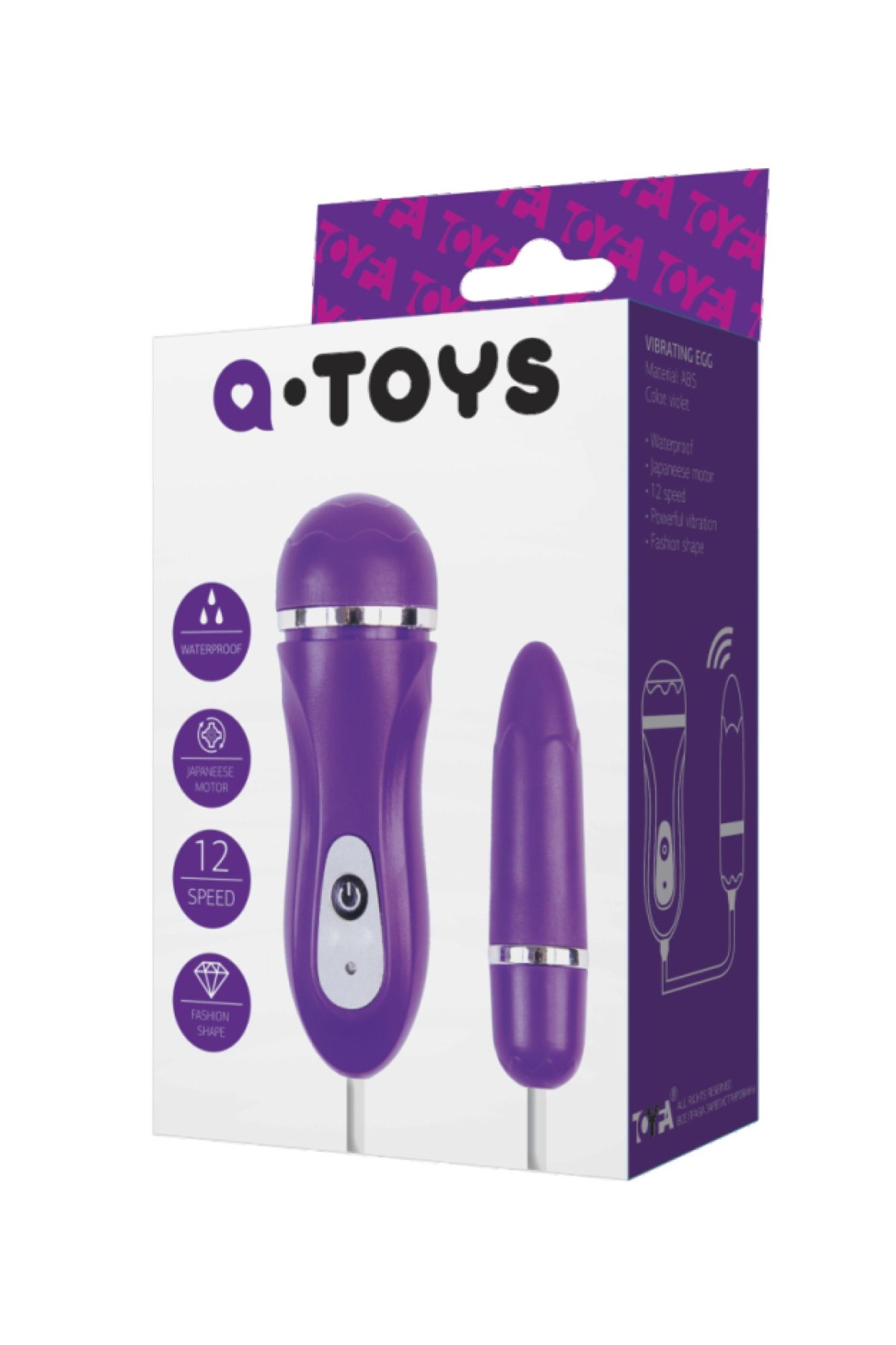 виброяйцо toyfa a-toys pelly, фиолетовое в СПб