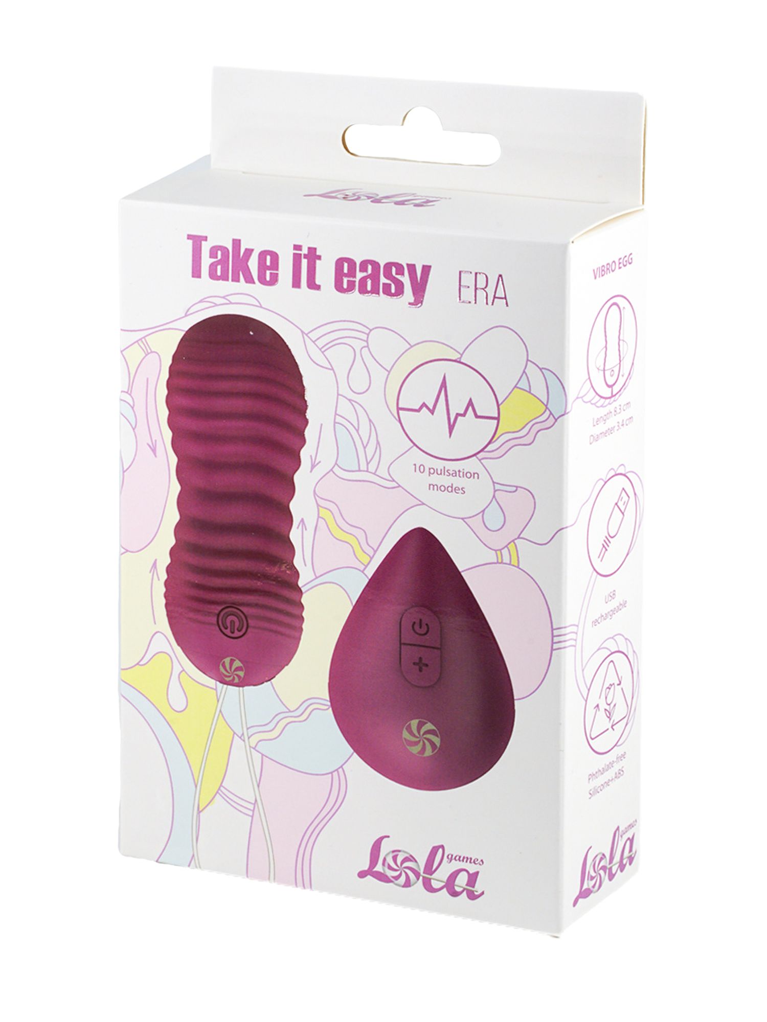 пульсирующие виброшарики на пульте take it easy era purple 9021-05lola в СПб